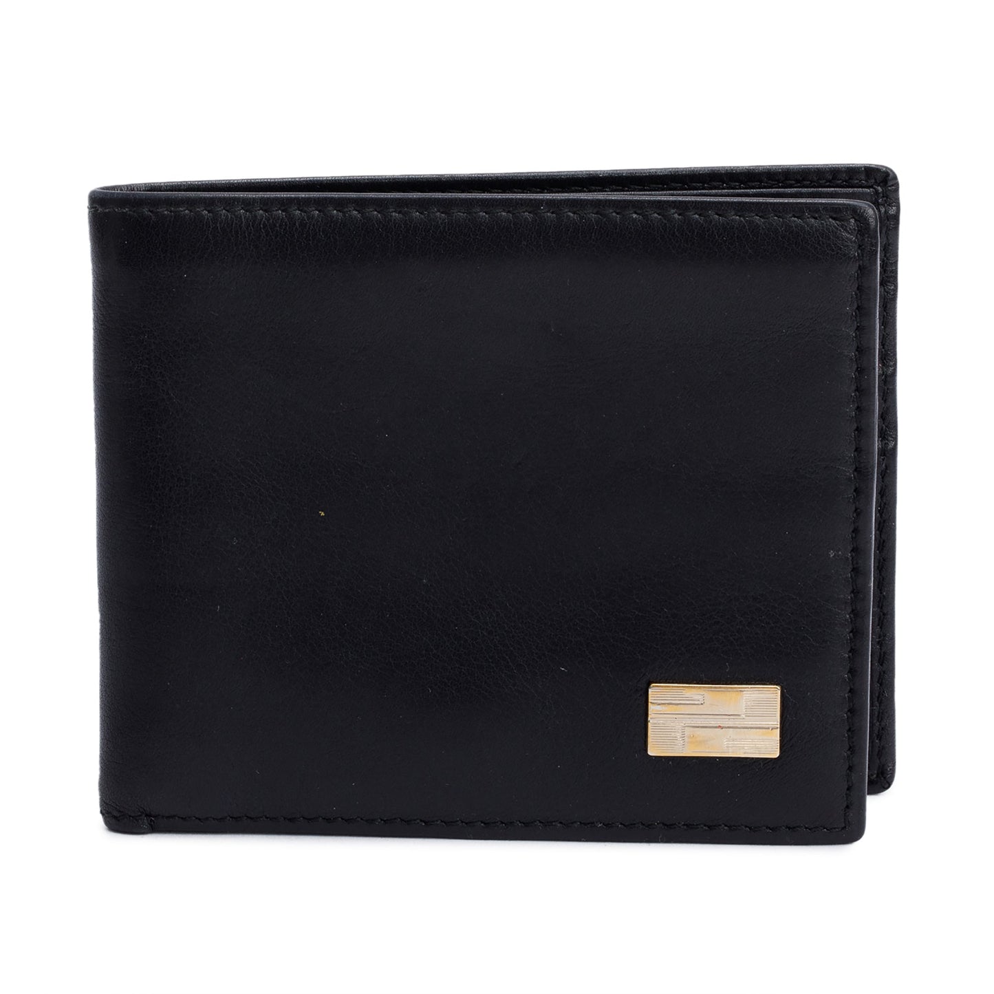 Gucci Black Leather Vintage G Logo Bifold Wallet