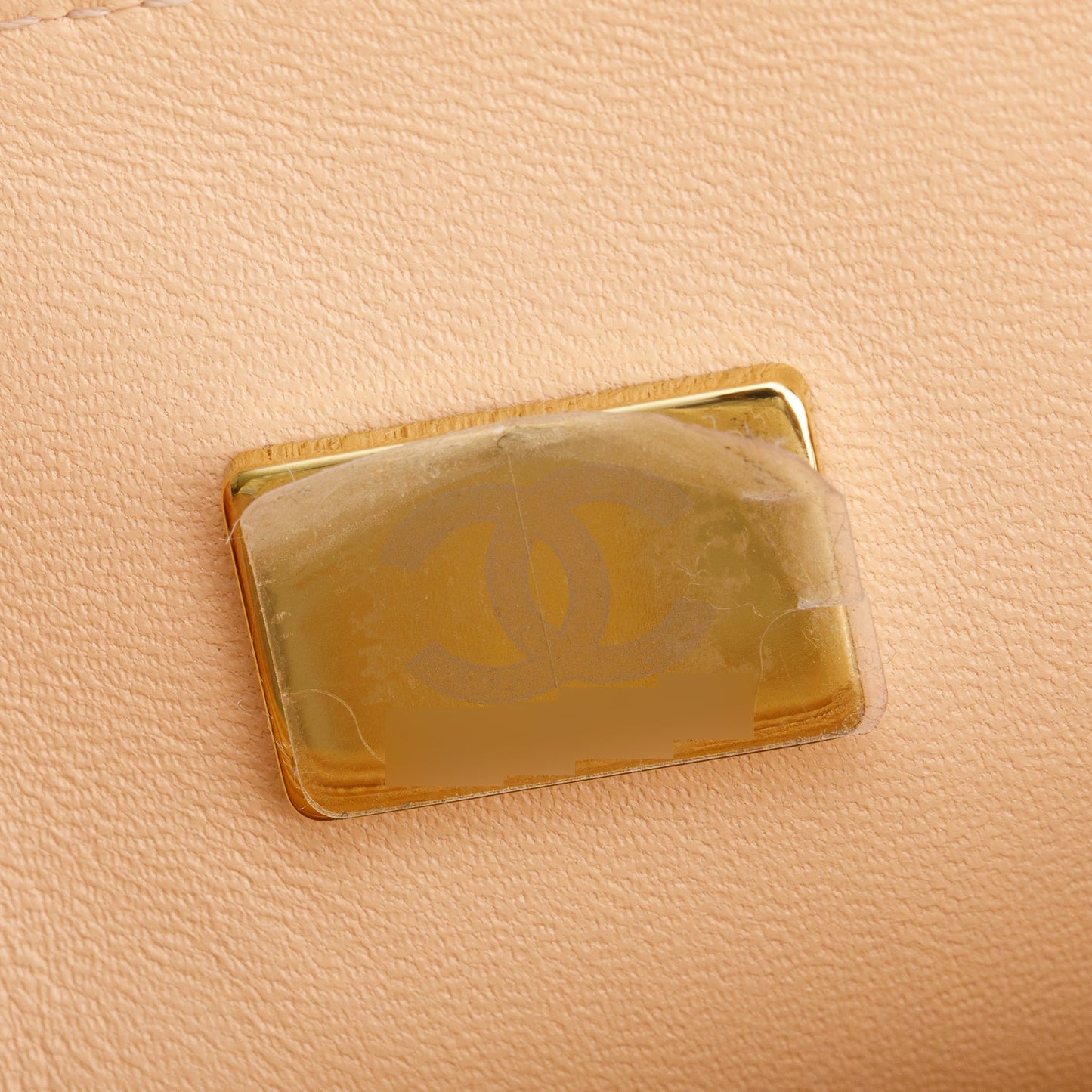 Chanel 2025 Beige Quilted Lambskin Leather Classic Mini Rectangular Flap Bag