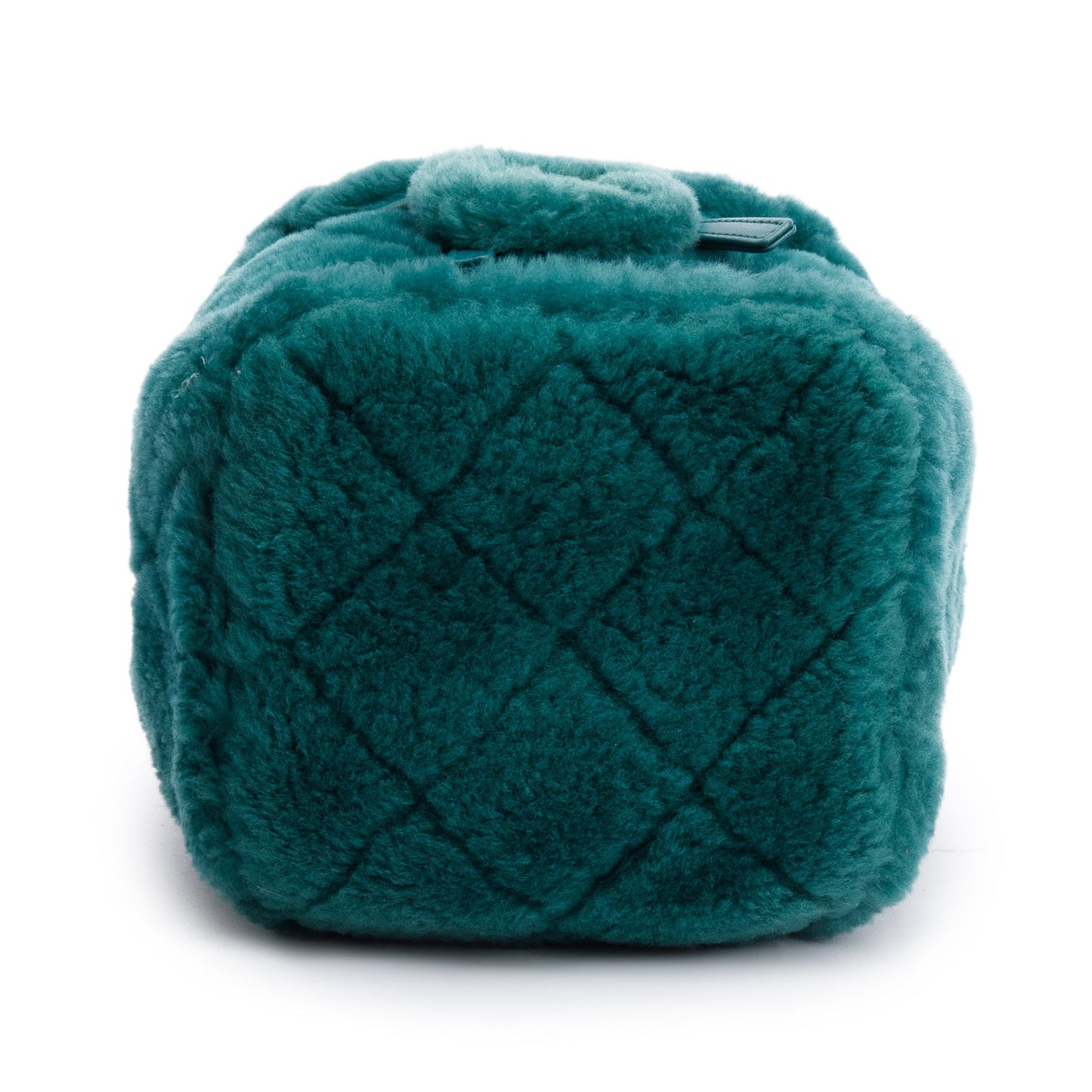 Chanel Green 2022 Shearling Small Top Handle Vanity Case