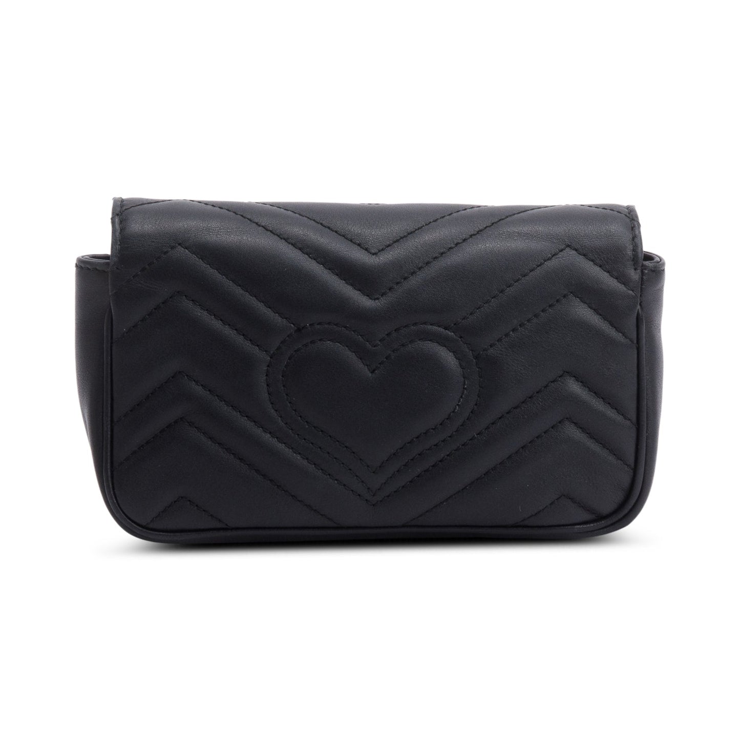 Gucci Black GG Marmont Matelasse Leather Super Mini Bag