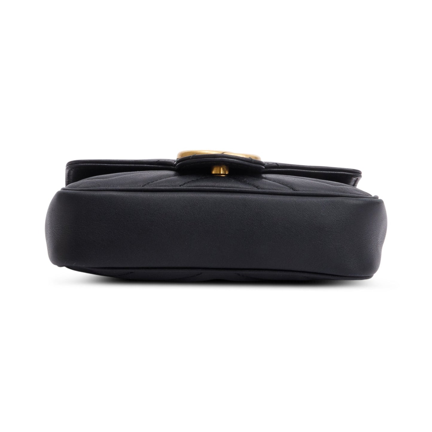 Gucci Black GG Marmont Matelasse Leather Super Mini Bag