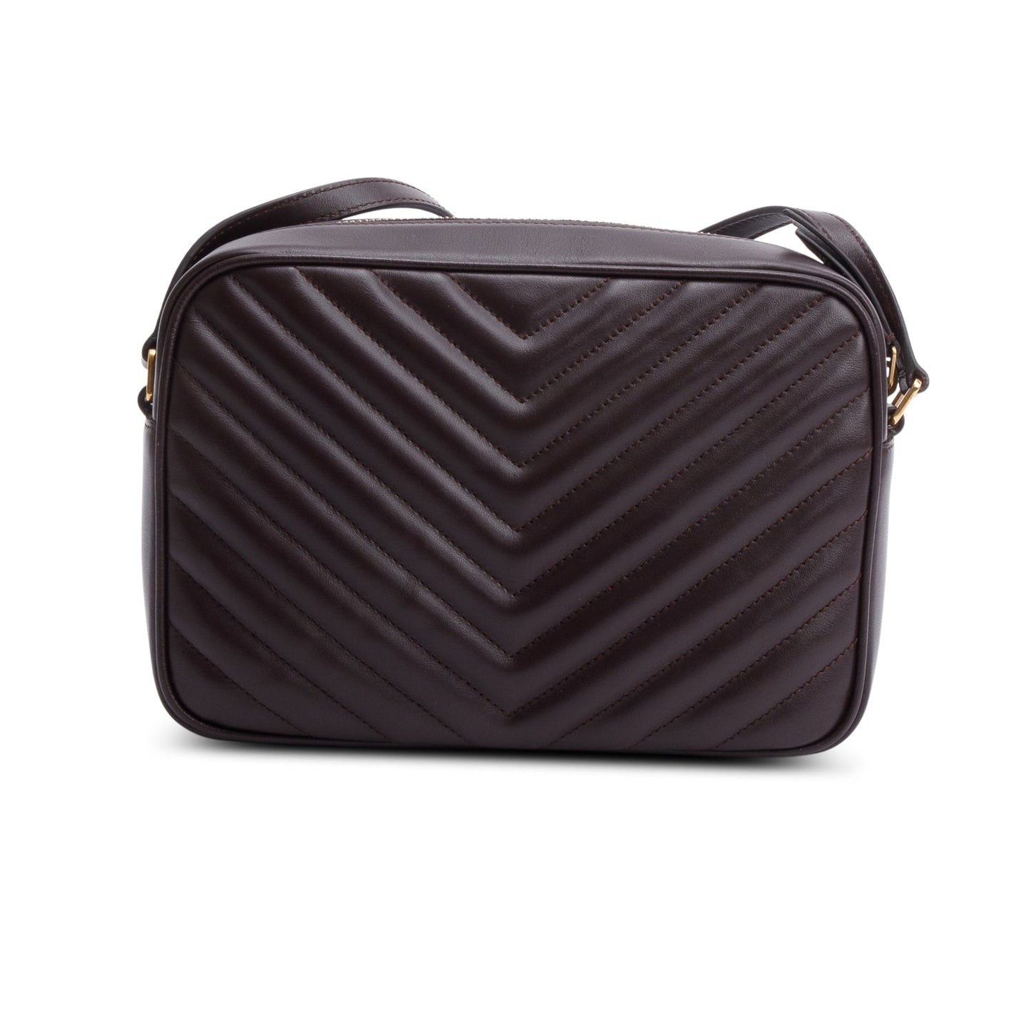 Saint Laurent Brown Quilted Leather Lou Camera Bag