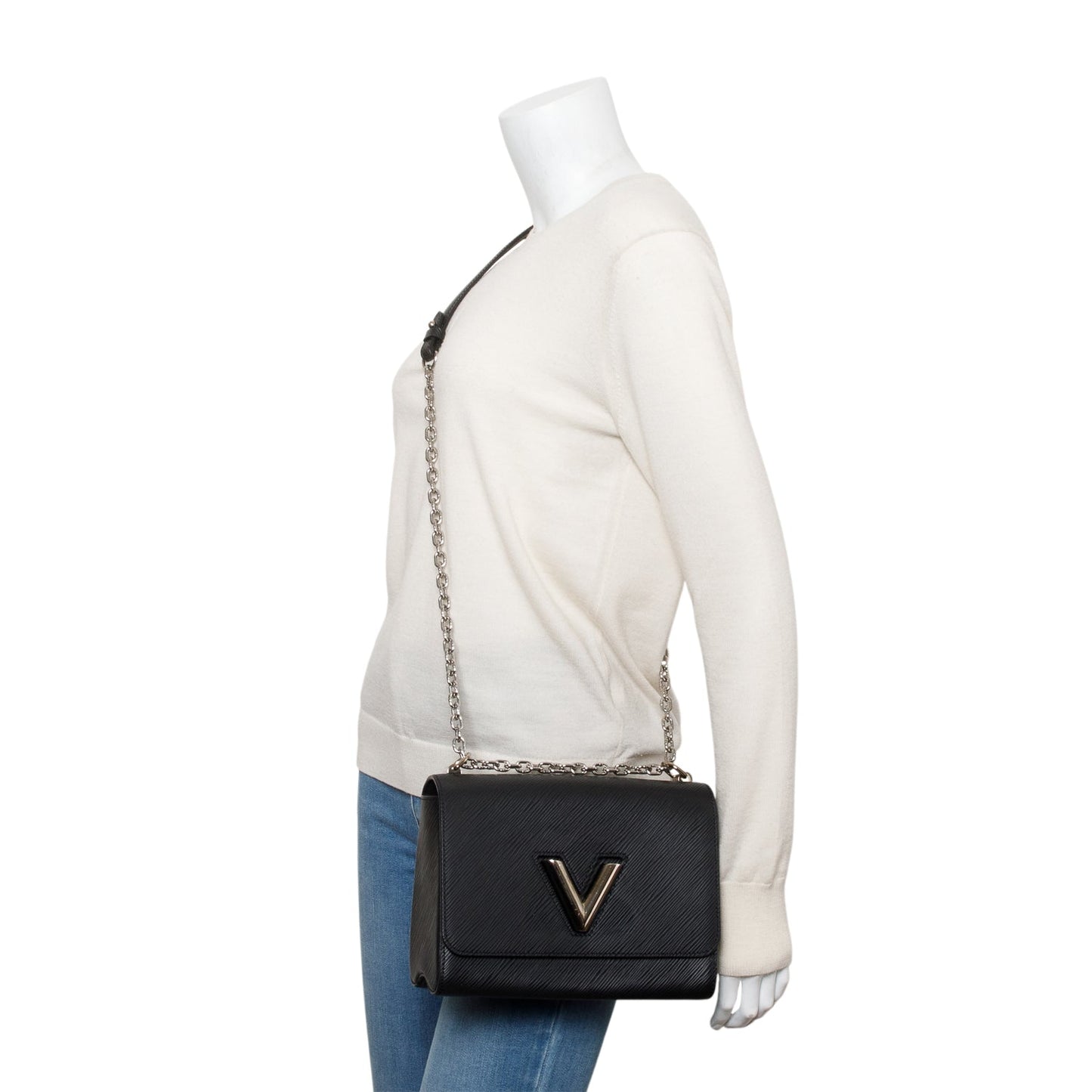 Louis Vuitton Black Epi Leather Twist MM Bag