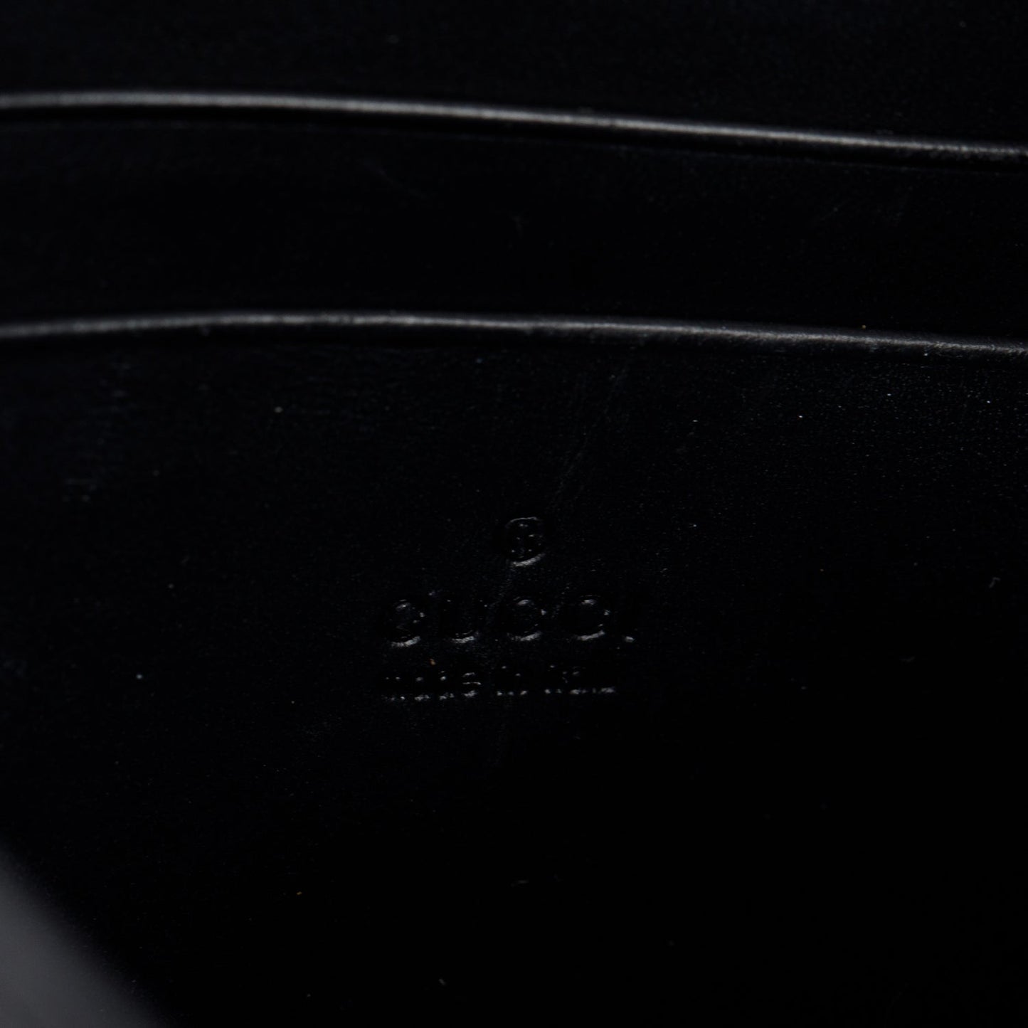 Gucci Black Guccissima Leather Interlocking G Icon Signature Wallet on Chain