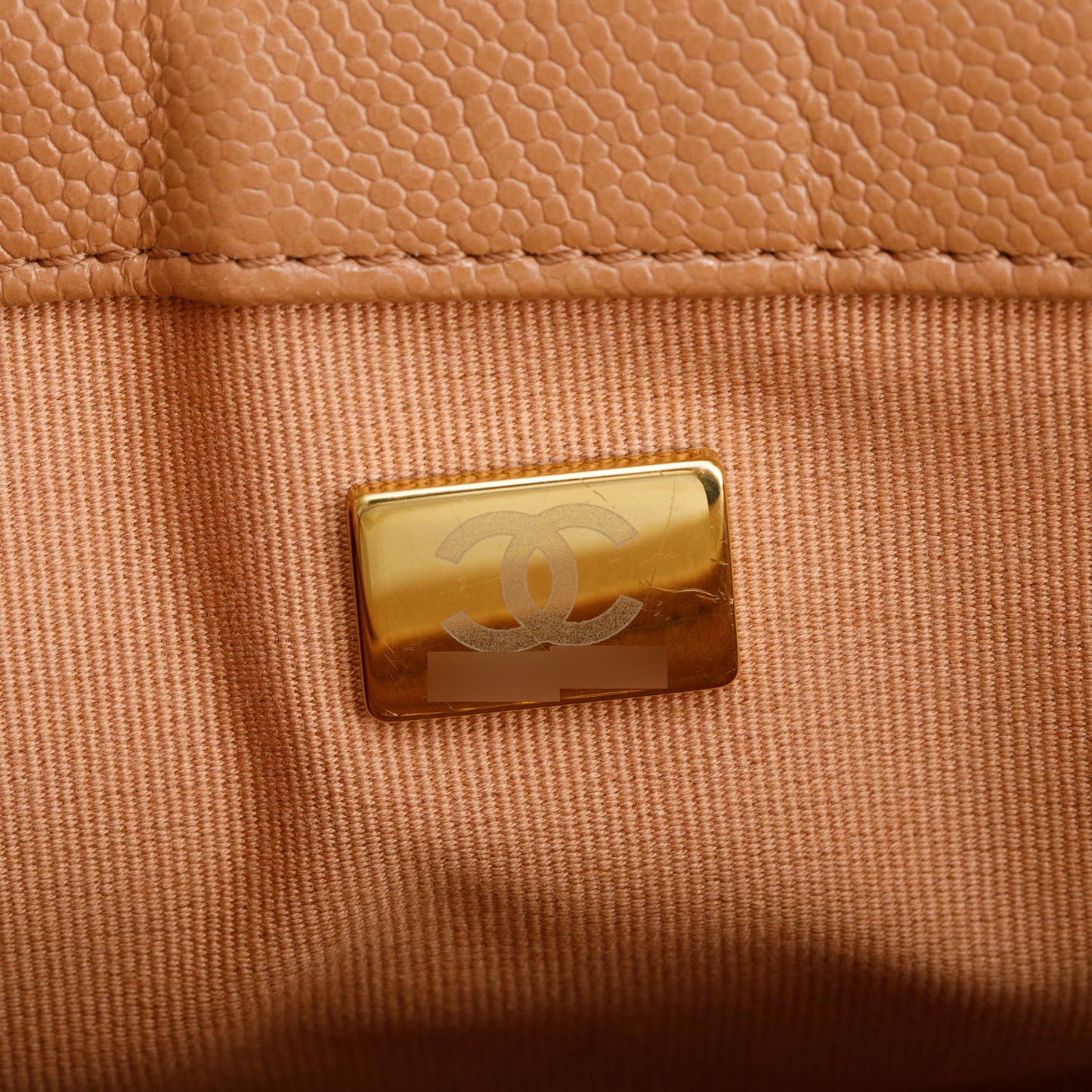 Chanel 2022 Brown Quilted Caviar Leather Medium Boy Bag
