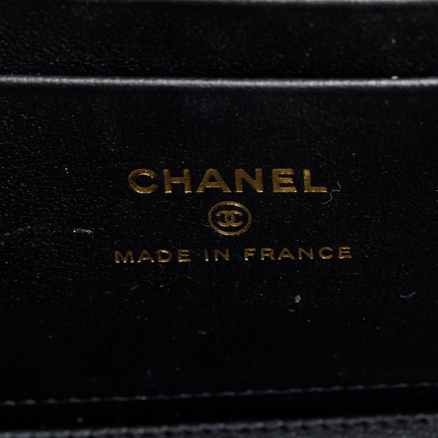 Chanel 2024 Black Quilted Caviar Leather Small Sweet Heart Vanity Case