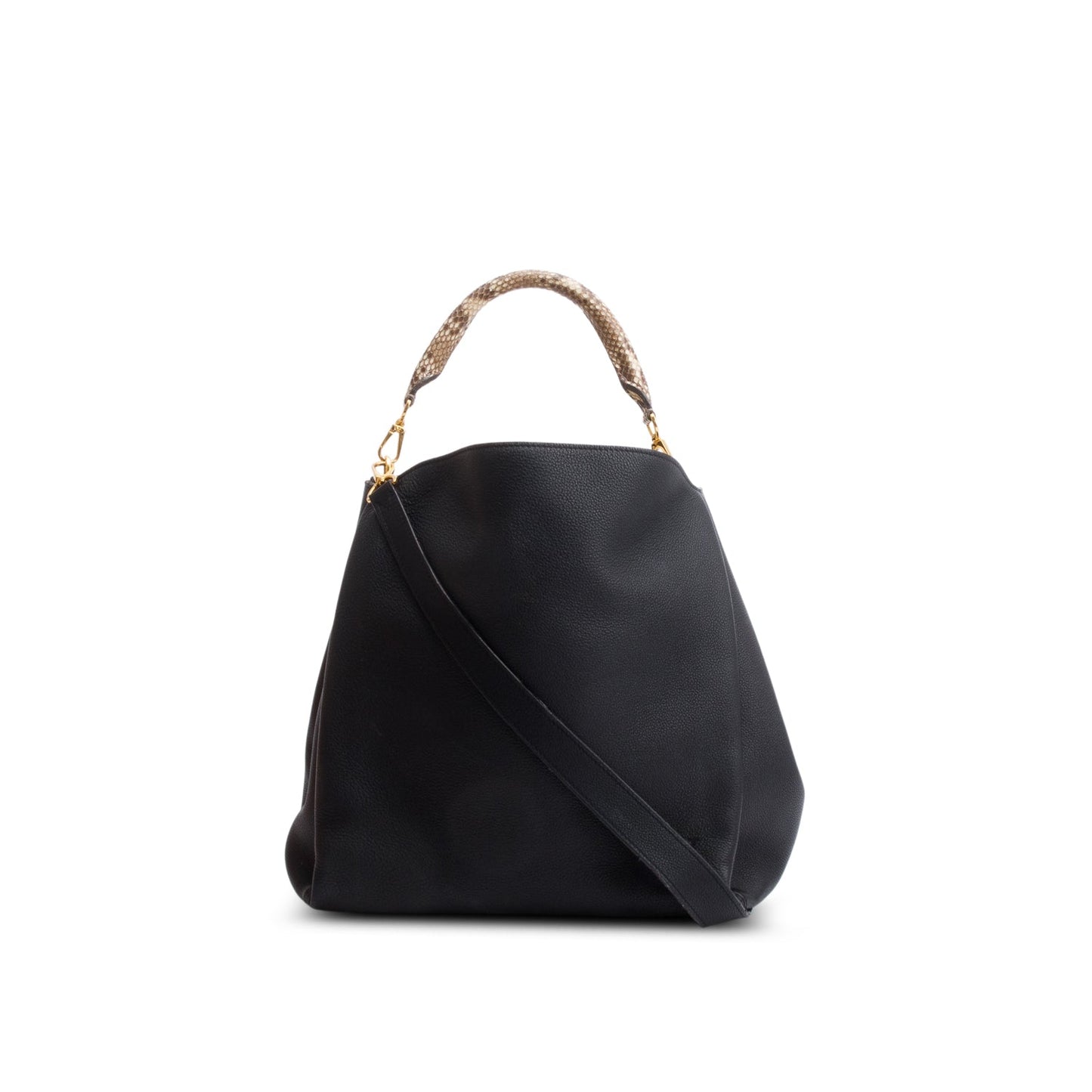 Louis Vuitton Python Trimmed Black Taurillon Babylone MM