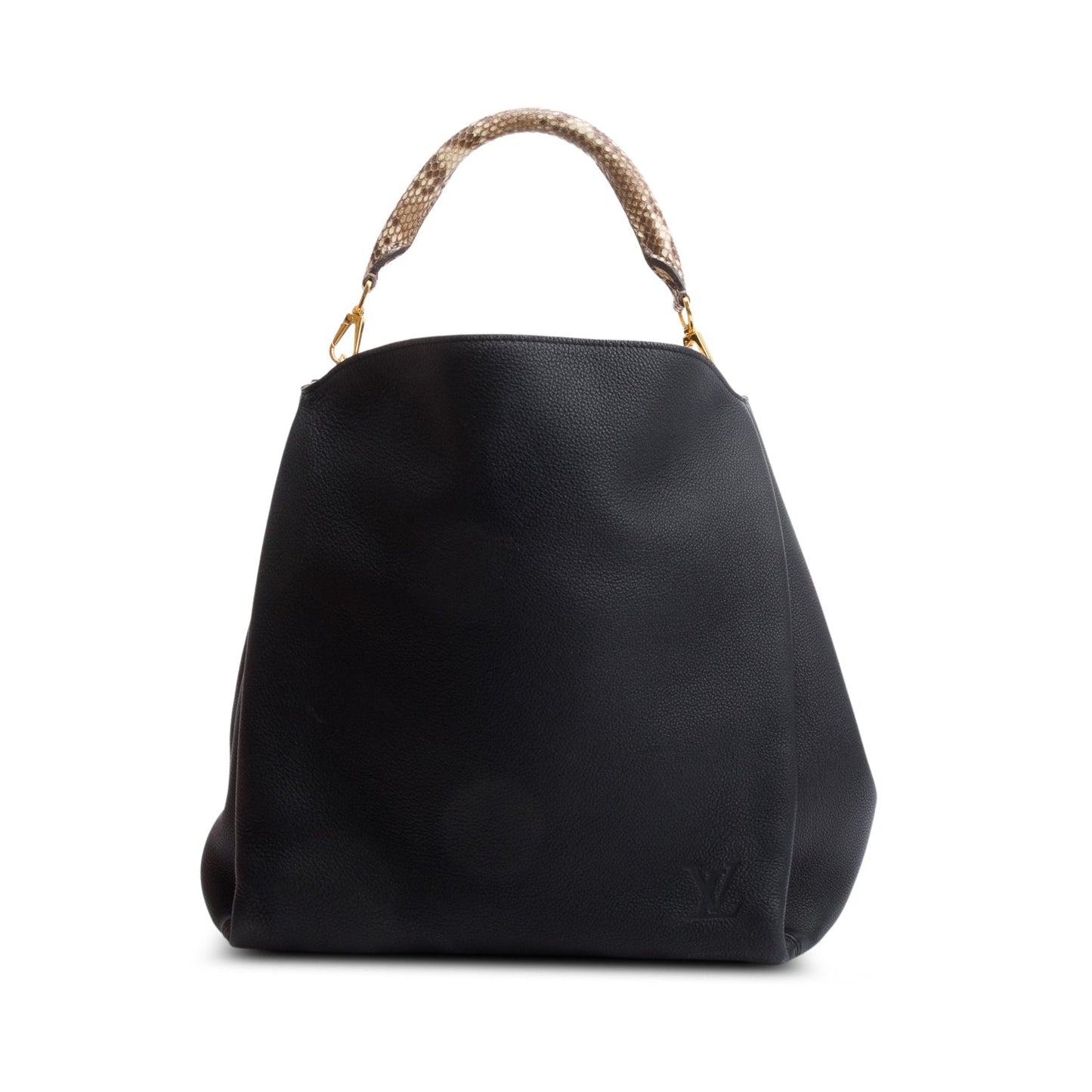 Louis Vuitton Python Trimmed Black Taurillon Babylone MM