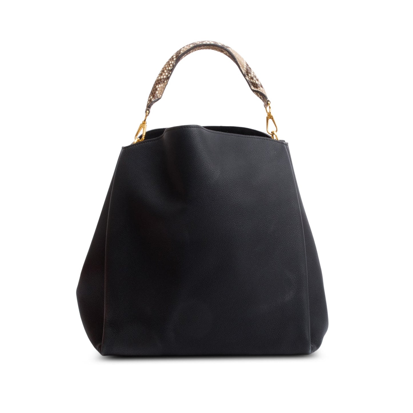Louis Vuitton Python Trimmed Black Taurillon Babylone MM