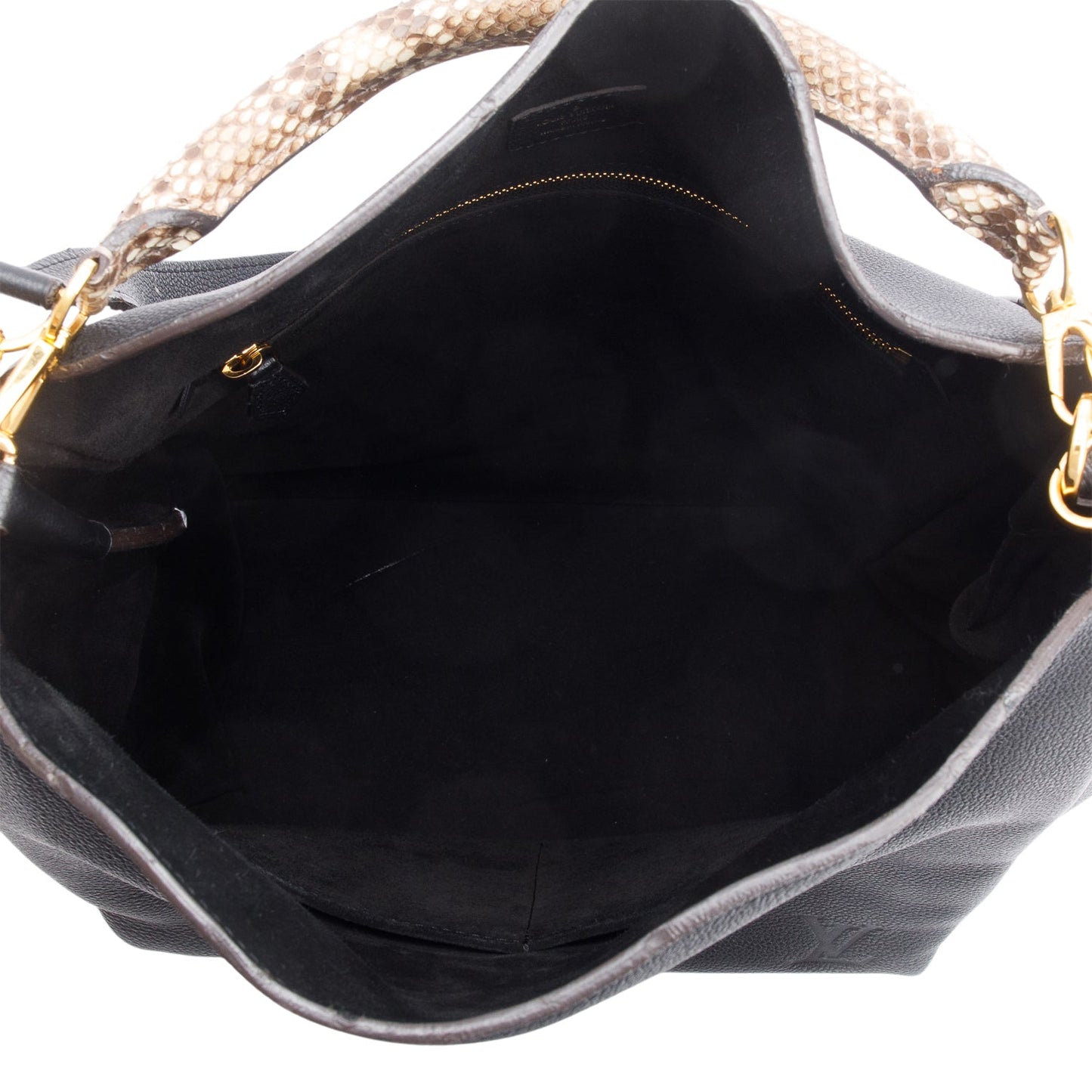 Louis Vuitton Python Trimmed Black Taurillon Babylone MM