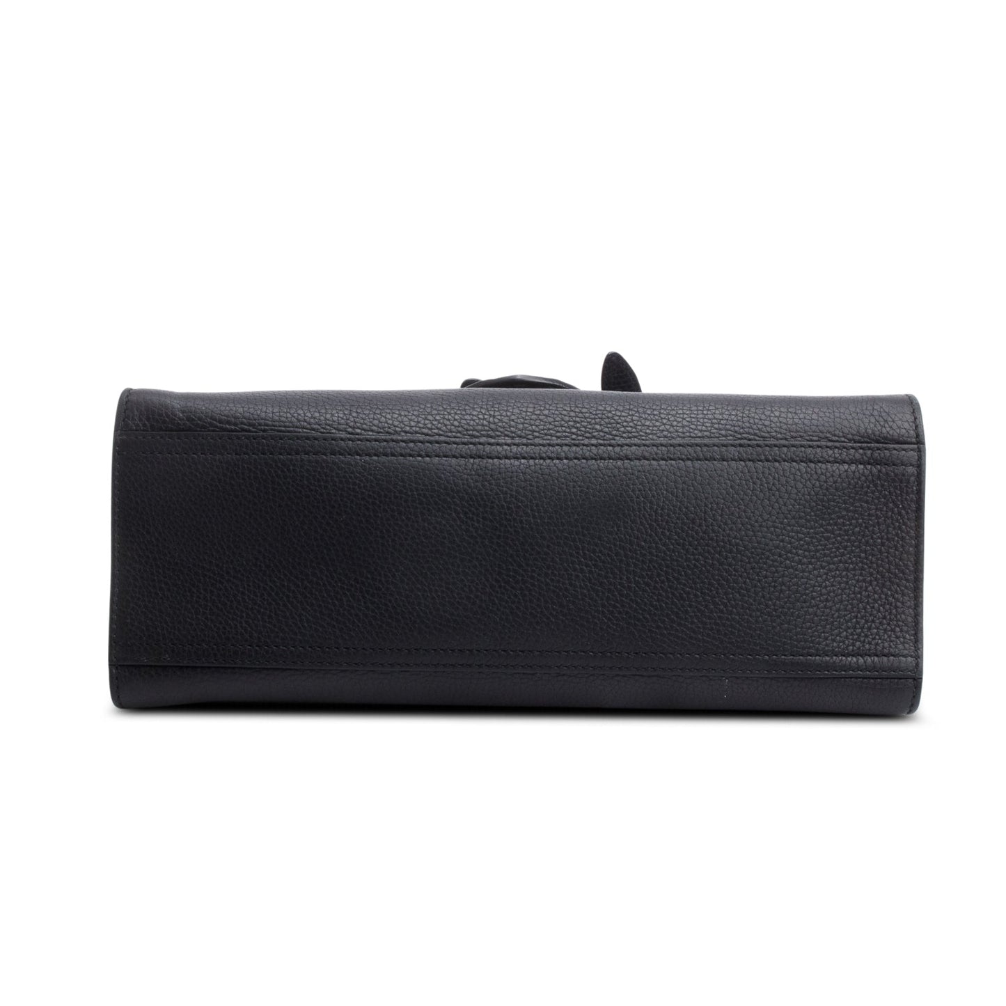 Gucci Black Pebbled Leather GG Marmont Small Top Handle Bag