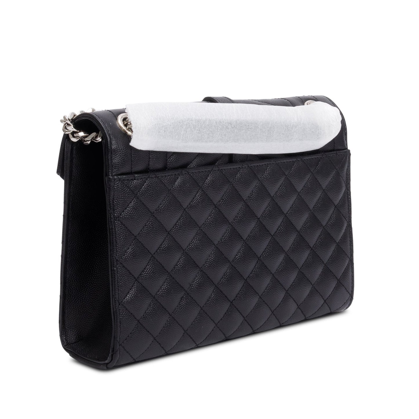 Saint Laurent 2020 Black Grained De Poudre Medium Envelope Shoulder Bag