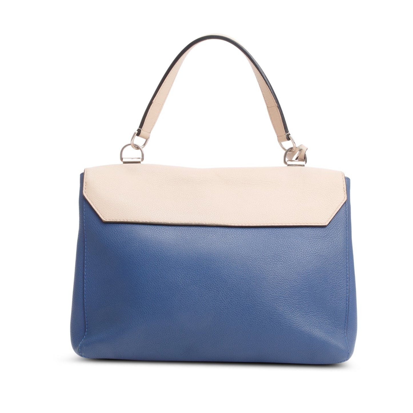 Louis Vuitton Beige/Blue Taurillon Leather LockMe II Top Handle Bag