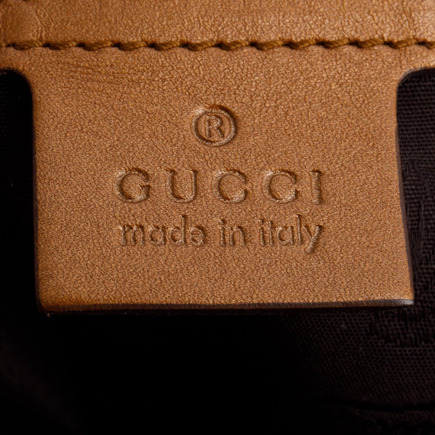 Gucci Metallic Brown GG Signature Leather Medium Bamboo Bar Tote
