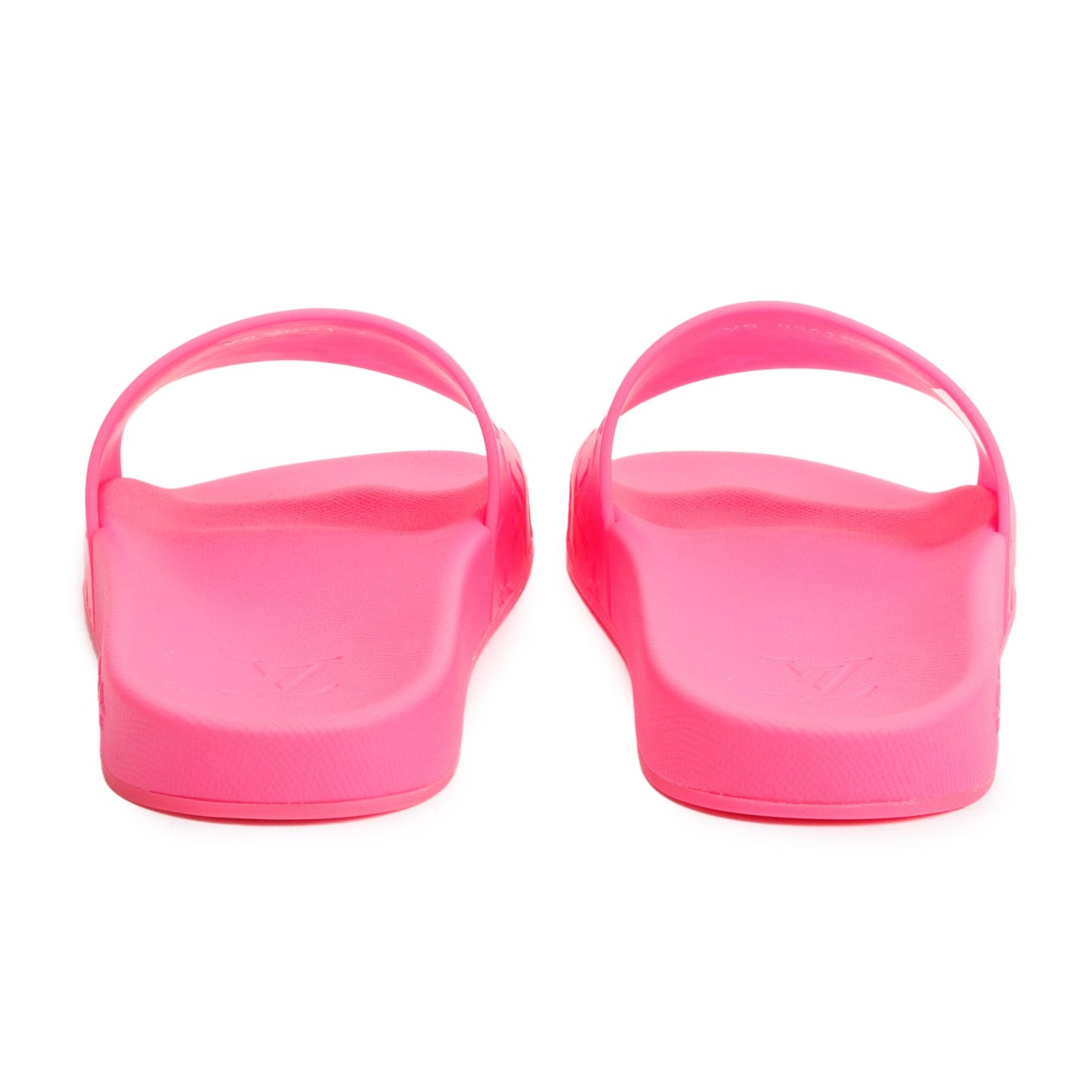 Louis Vuitton Pink Rubber Embossed Monogram Waterfront Mule Slides, Men Size 7