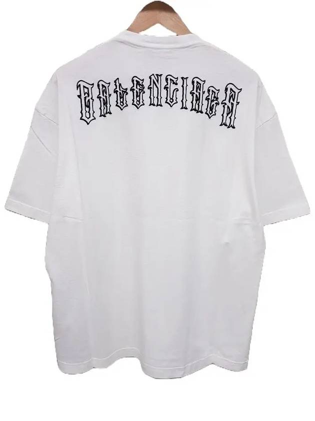 Luxury Balenciaga Trending 2025 Back Logo Short Sleeve T-Shirt White