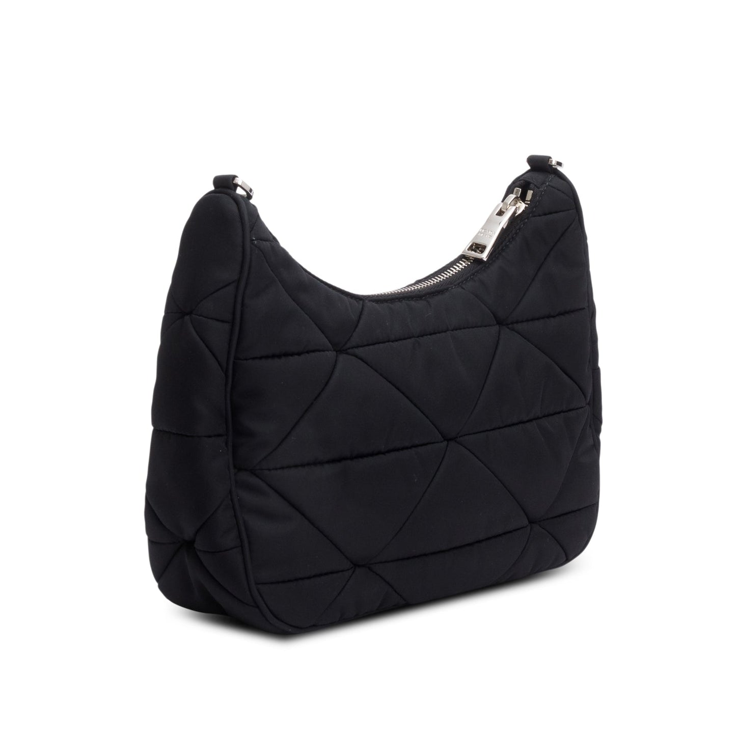 Prada 2021 Black Padded Re-Nylon Shoulder Bag