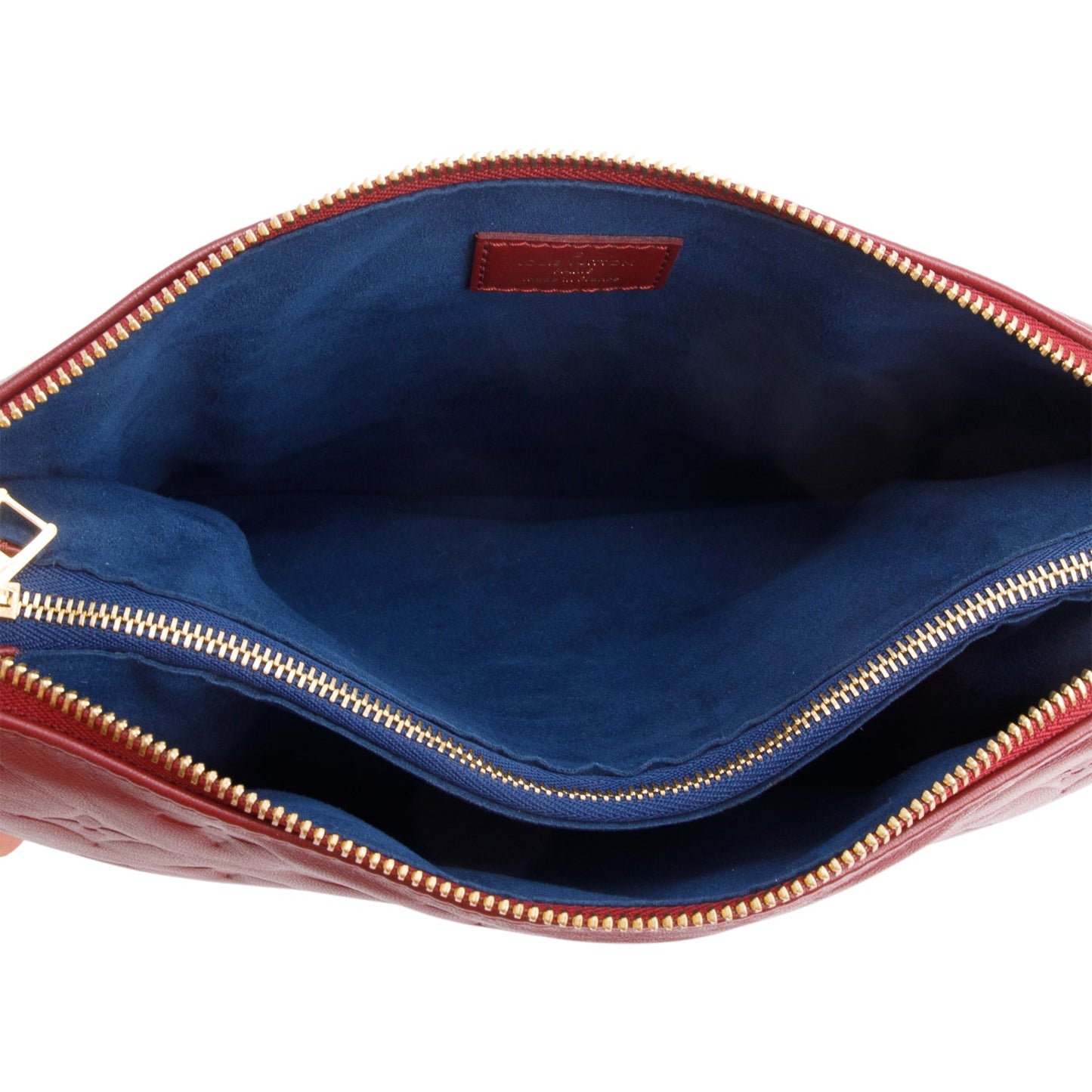 Louis Vuitton Red Monogram Embossed Lambskin Leather Coussin PM