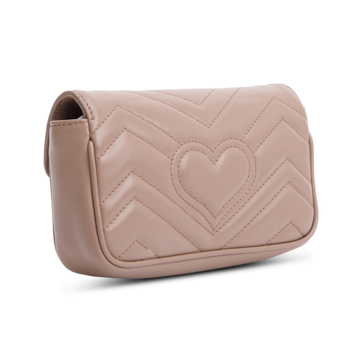 Gucci Beige GG Marmont Matelasse Leather Super Mini Bag
