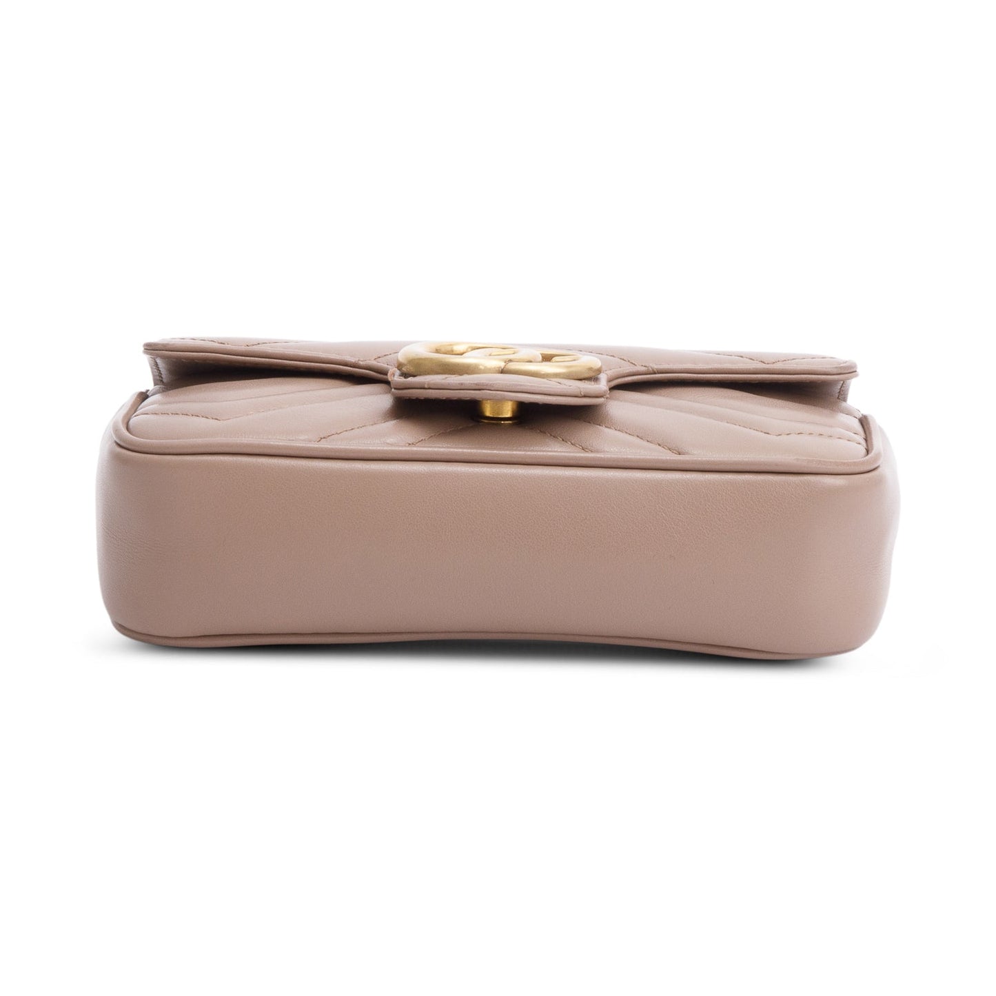 Gucci Beige GG Marmont Matelasse Leather Super Mini Bag