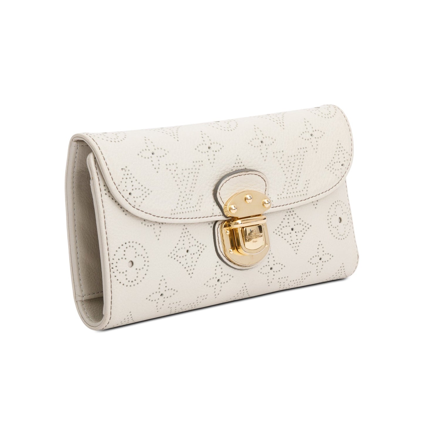 Louis Vuitton Ivory Monogram Mahina Leather Amelia Wallet
