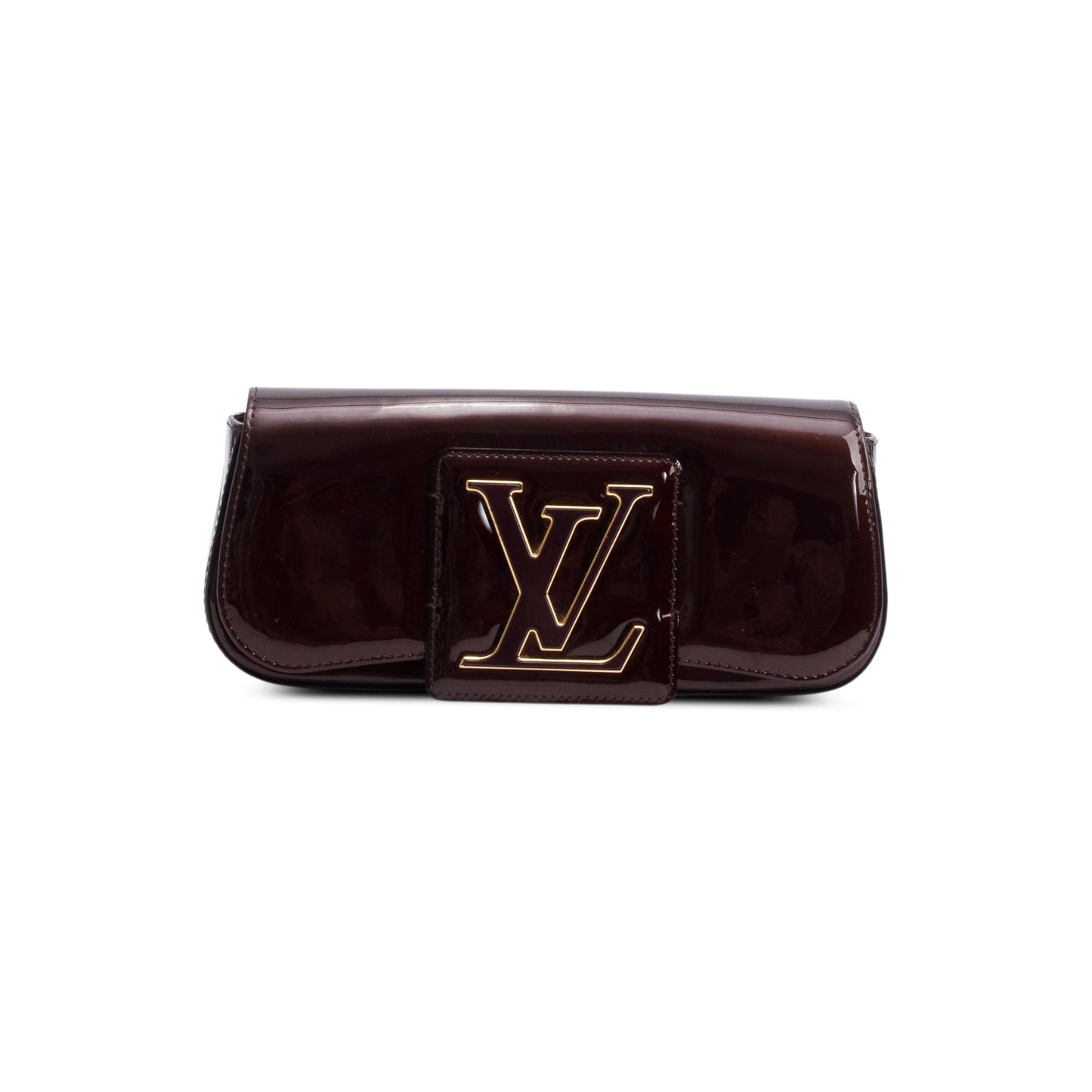 Louis Vuitton Burgundy Vernis Leather Sobe Clutch