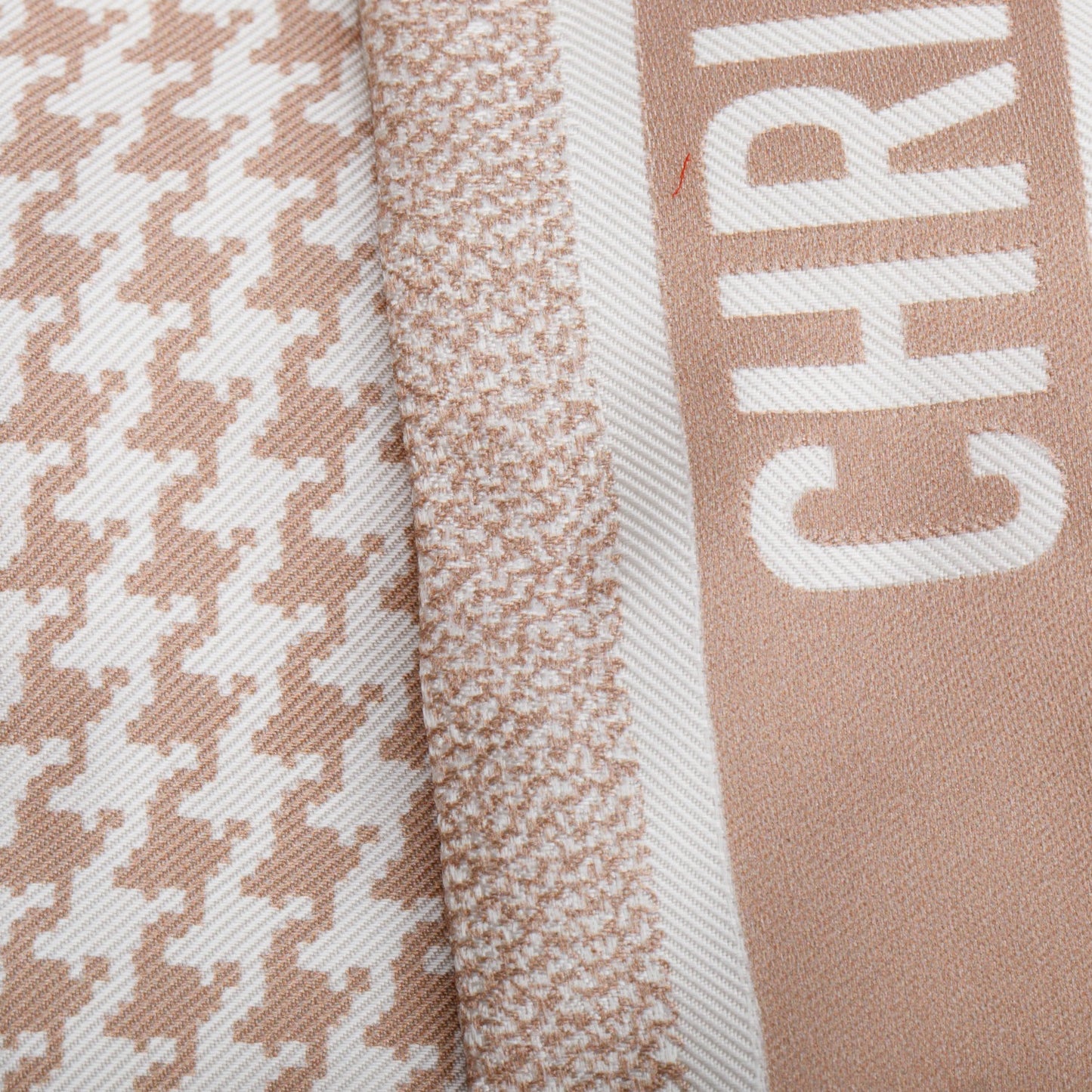 Christian Dior Brown Silk Oblique Jacuqrd Bandeau