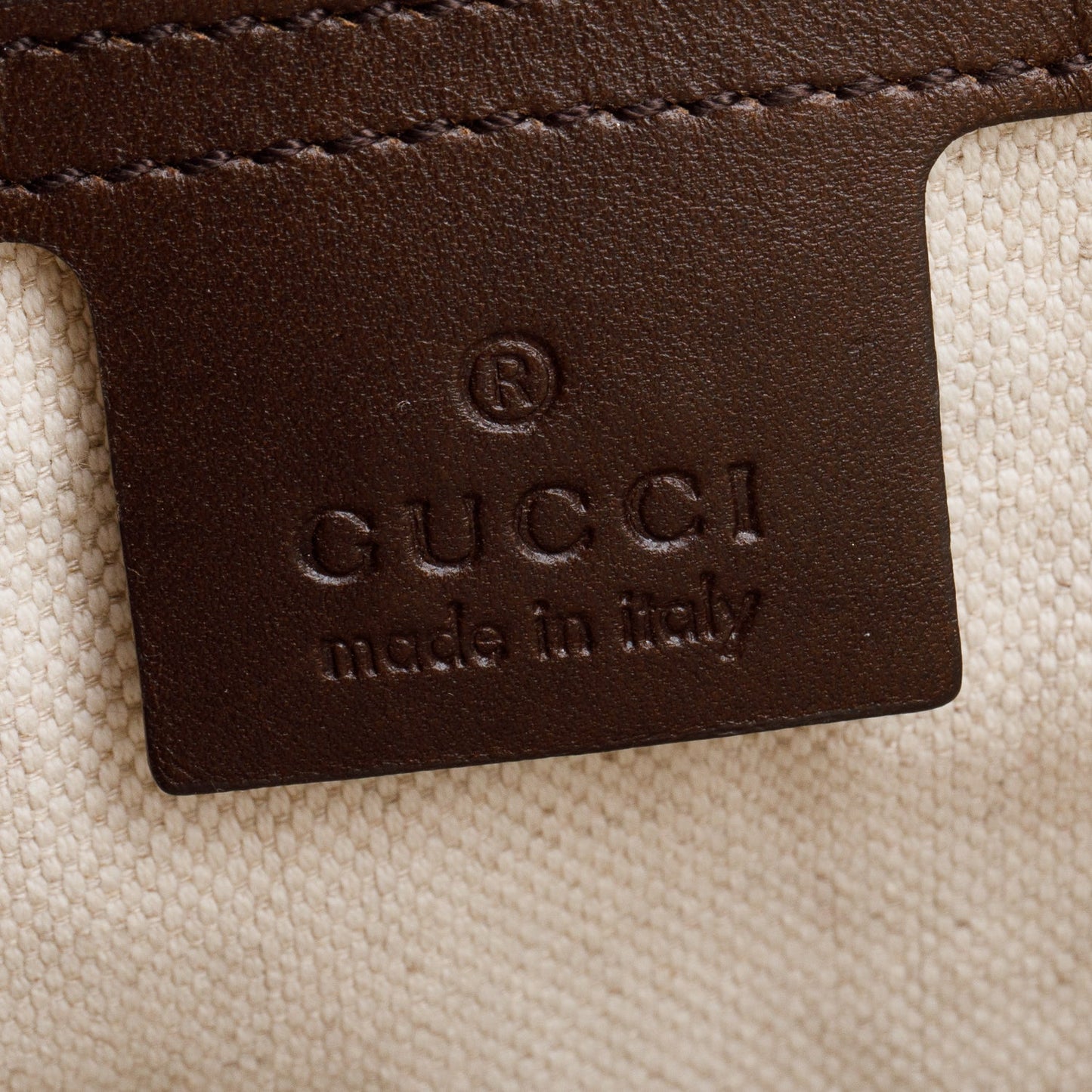 Gucci Brown Leather Trim GG Canvas Medium Vintage Web Top Handle Bag