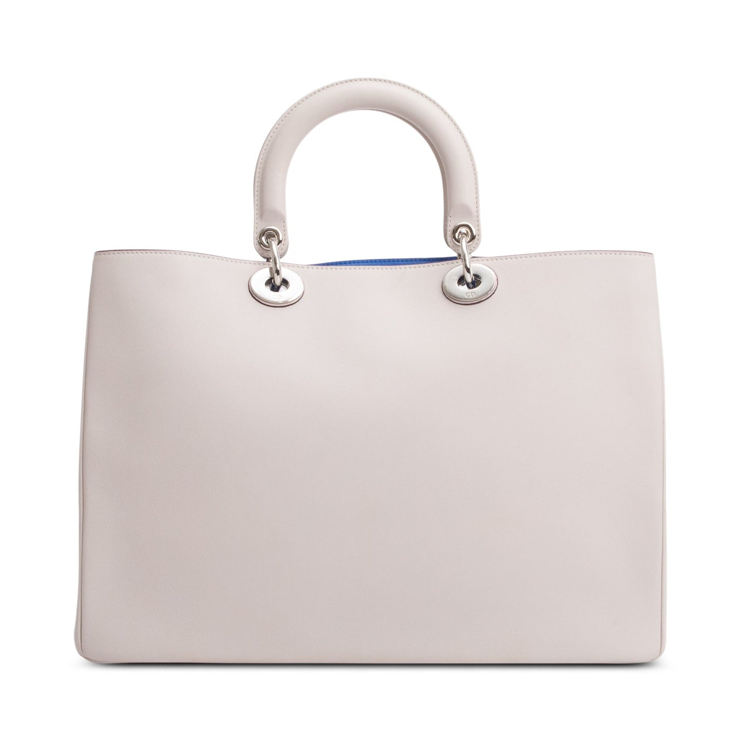 Christian Dior Ivory Calfskin Leather Large Diorissimo Tote