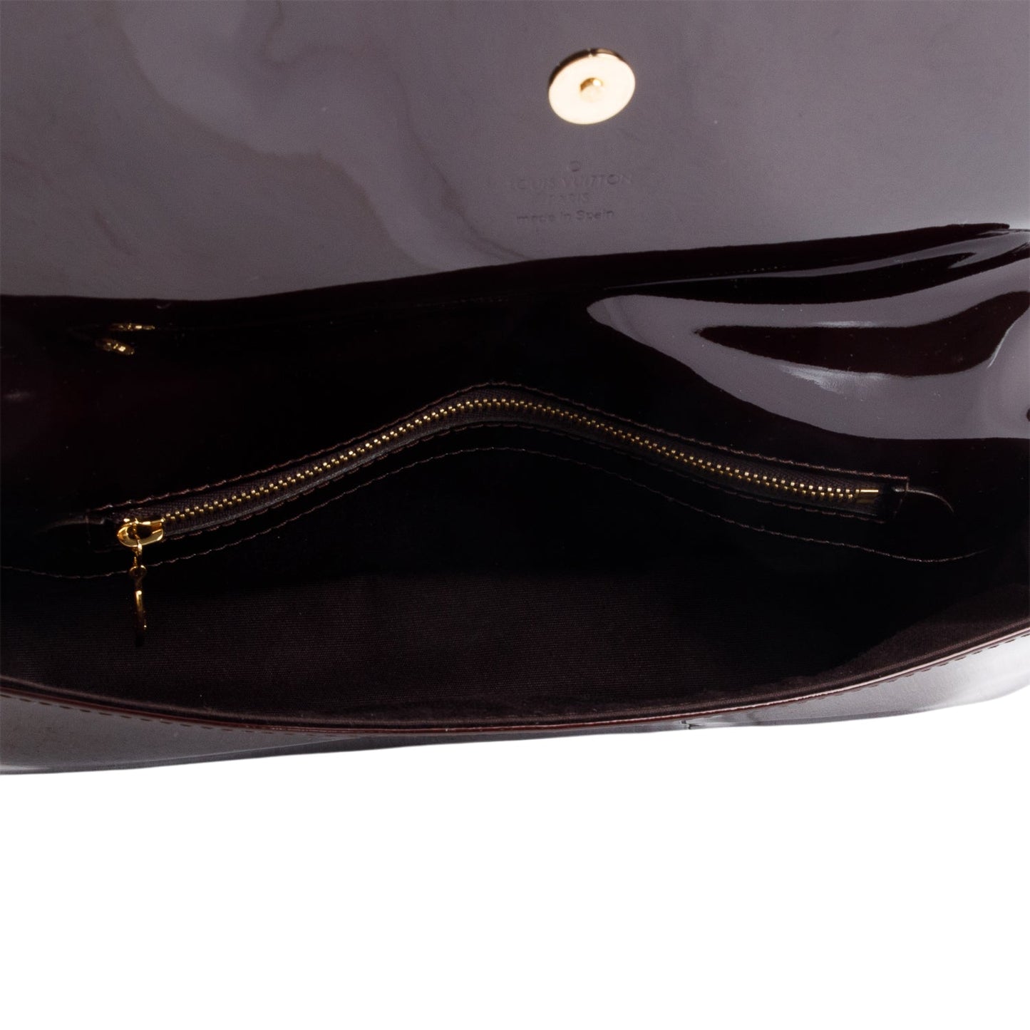 Louis Vuitton Amarante Vernis Leather Sobe Clutch