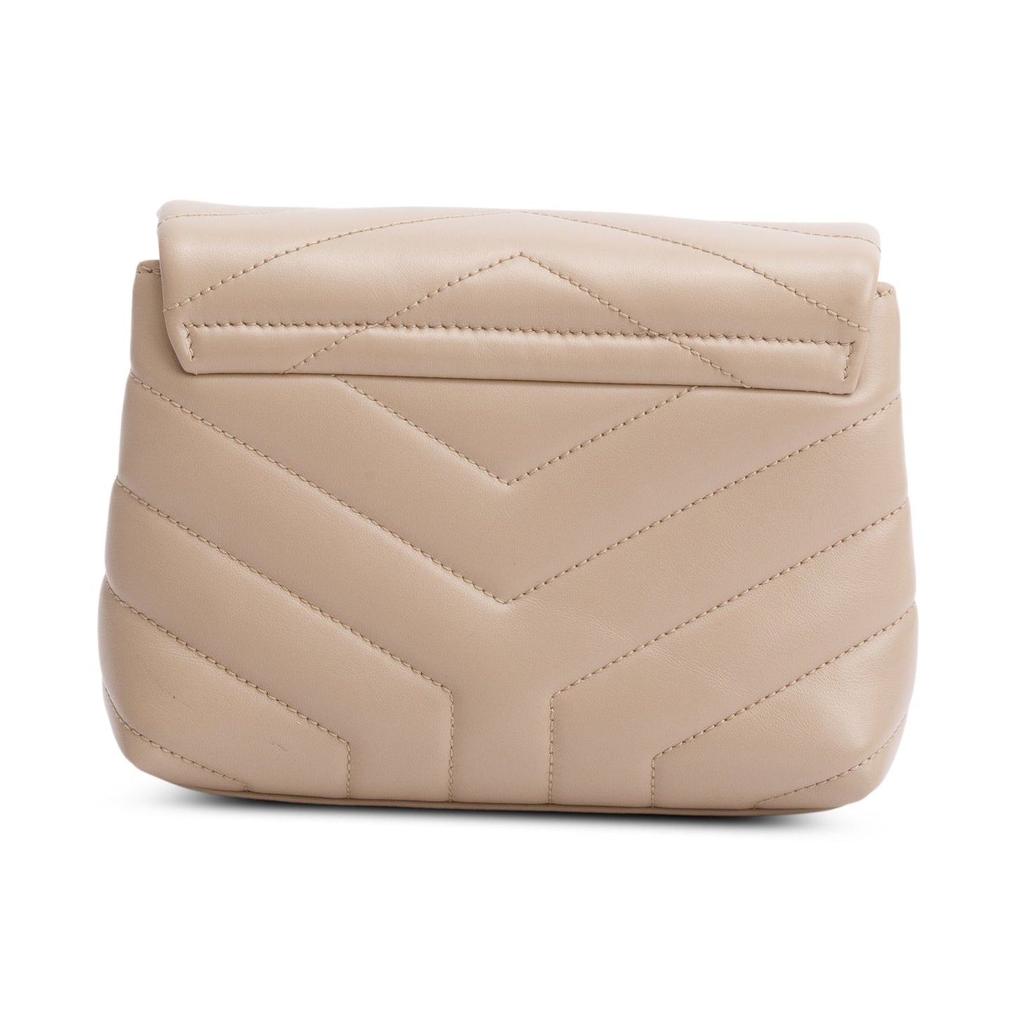 Saint Laurent 2021 Beige Monogram Matelasse Toy Loulou Crossbody Bag