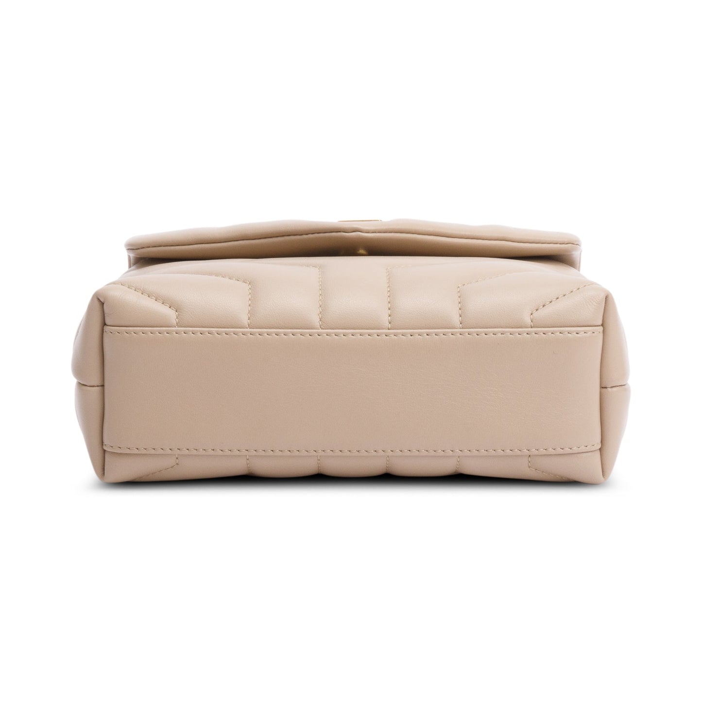 Saint Laurent 2021 Beige Monogram Matelasse Toy Loulou Crossbody Bag