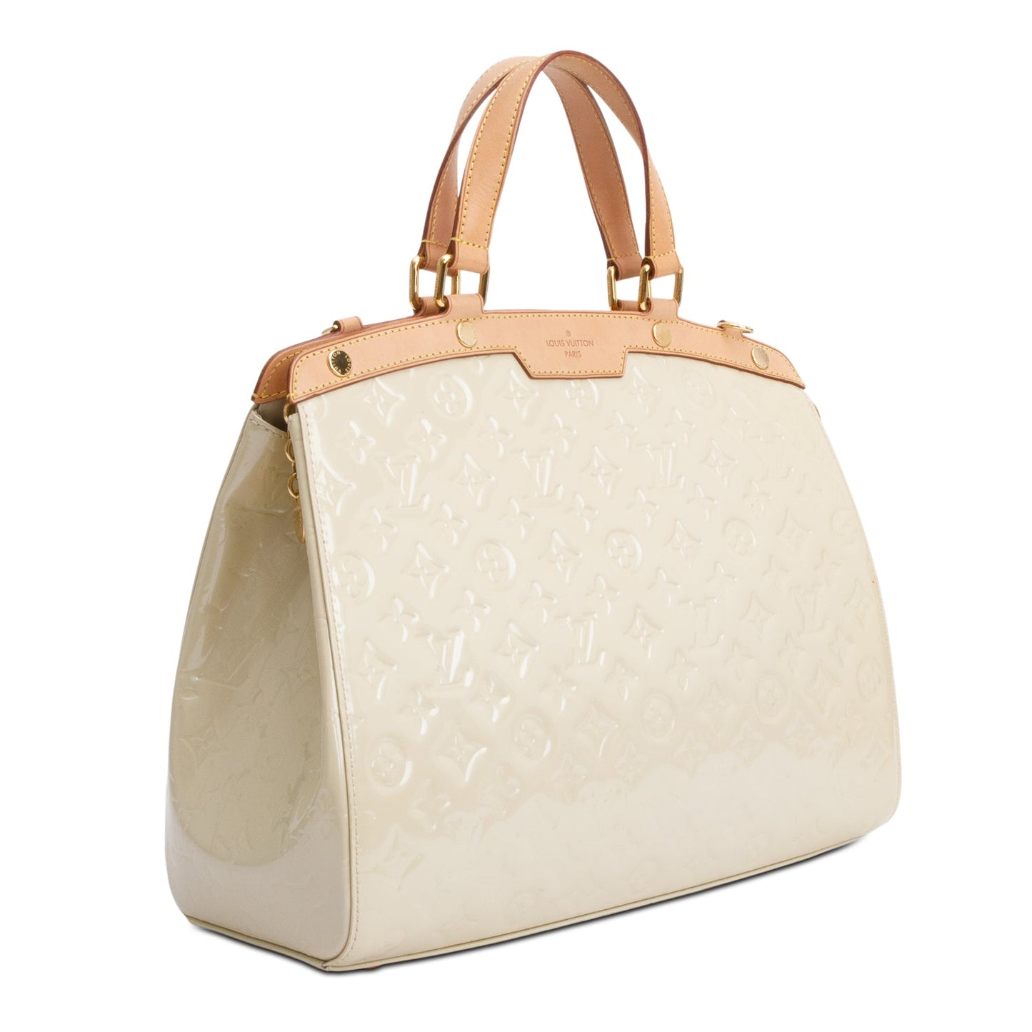 Louis Vuitton Beige Monogram Vernis Brea GM