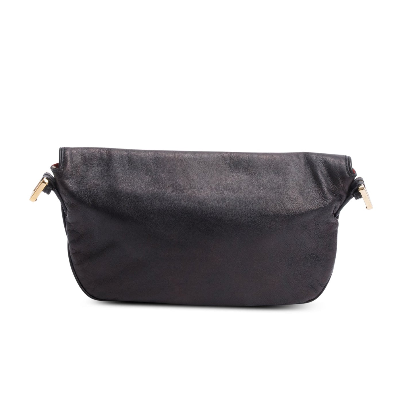 Gucci Black Leather GG Britt Flap Shoulder Bag