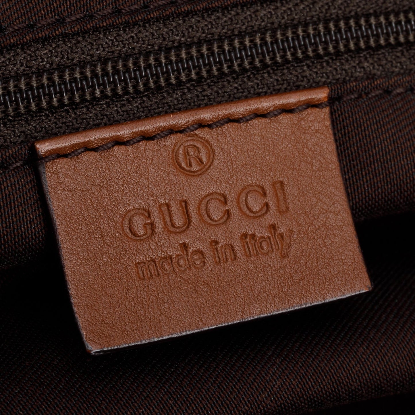 Gucci Beige GG Canvas Brown Leather Trim Medium Sukey Boston Bag