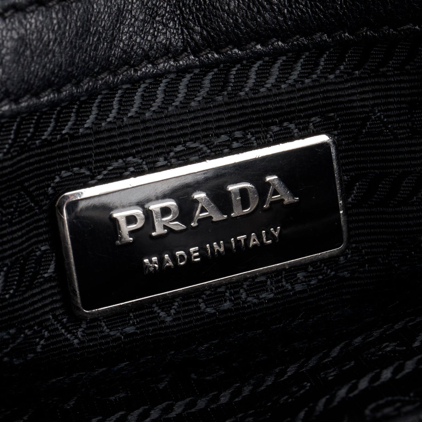 Prada Black Letaher Trimmed Tessuto Nylon Gaufre Tote