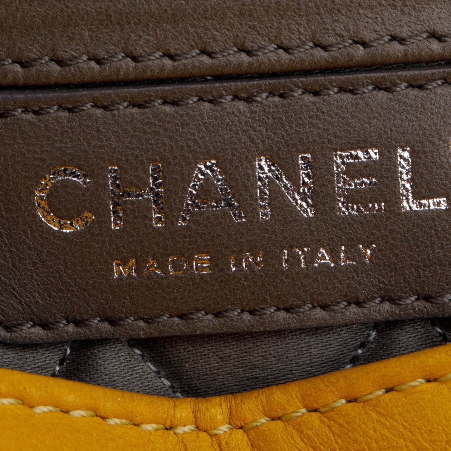 Chanel Yellow Lambskin Leather Large Madison Flap Bag
