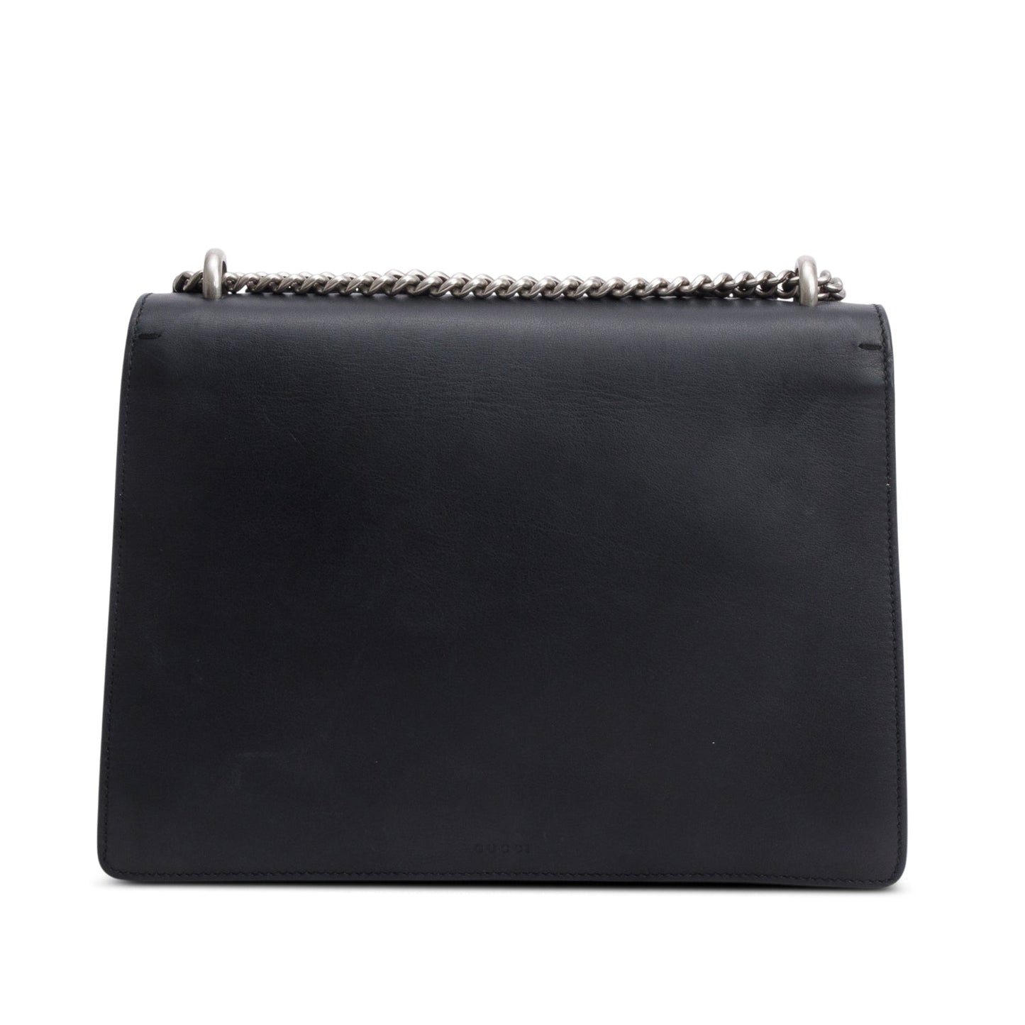 Gucci Black Lace Beaded Embellishment Leather Dionysus Medium Shoulder Bag