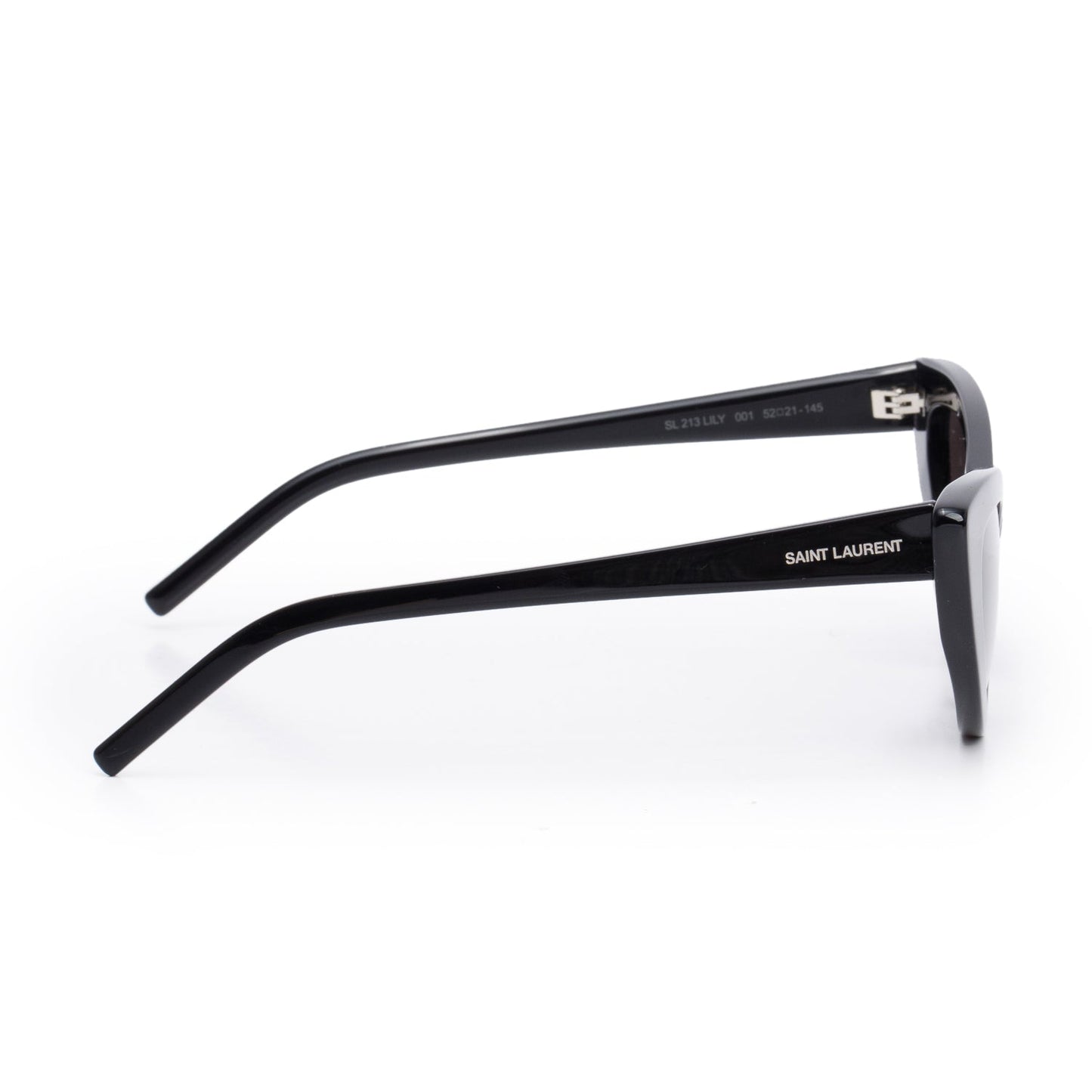 Saint Laurent SL 213 Lily Black Acetate Cat Eye Sunglasses