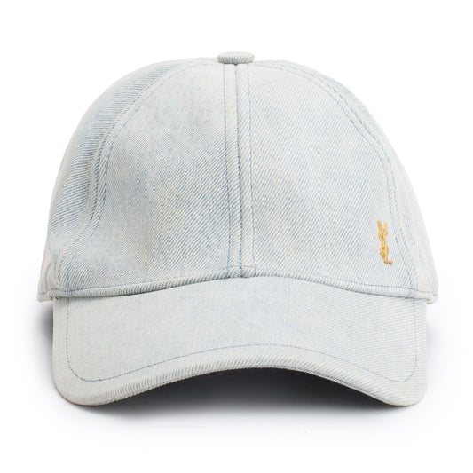 Saint Laurent Denim Baseball Hat, Size 57