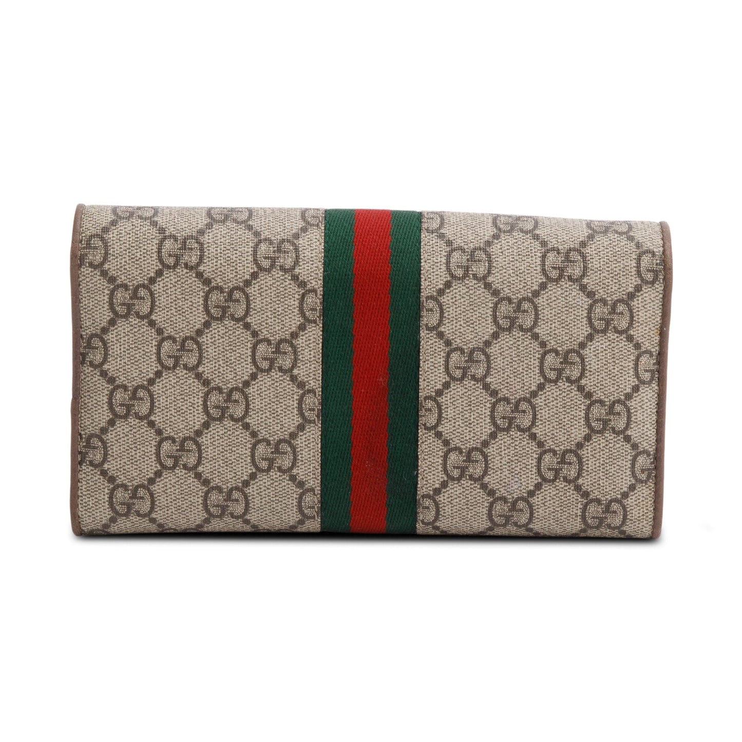 Gucci Beige GG Supreme Ophidia GG Web Wallet on Chain