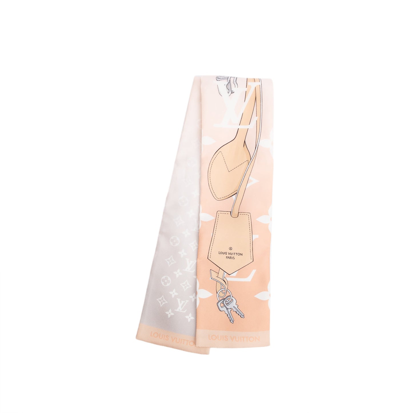 Louis Vuitton Peach/Pink Monogram Confidential Silk Bandeau