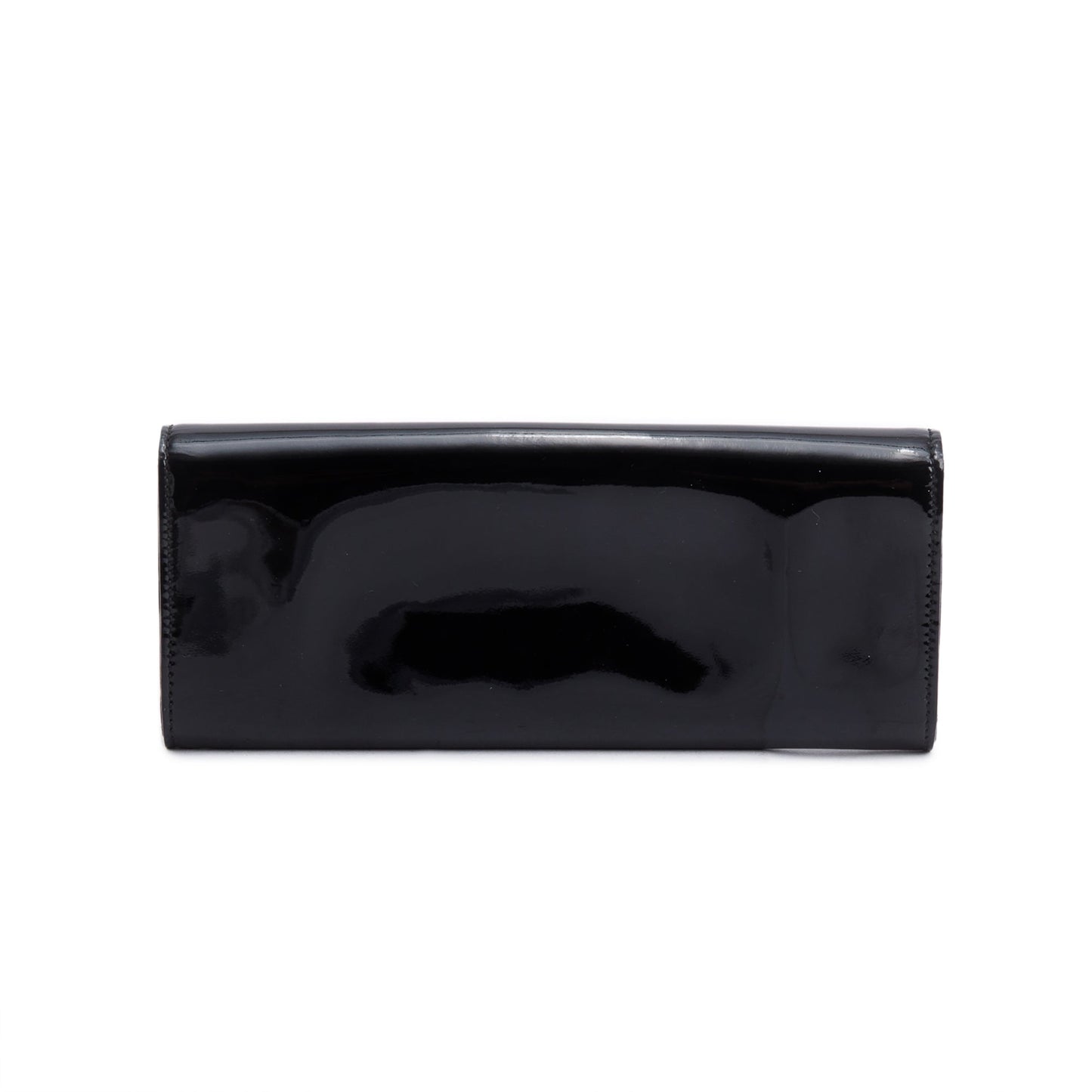 Gucci Black Patent Leather Romy Clutch