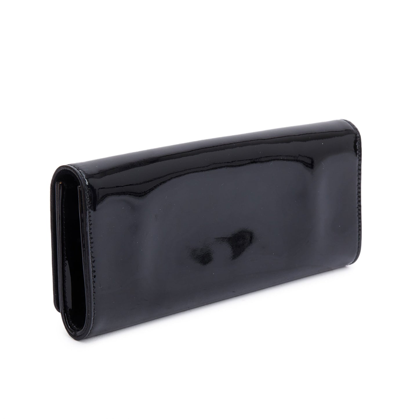 Gucci Black Patent Leather Romy Clutch