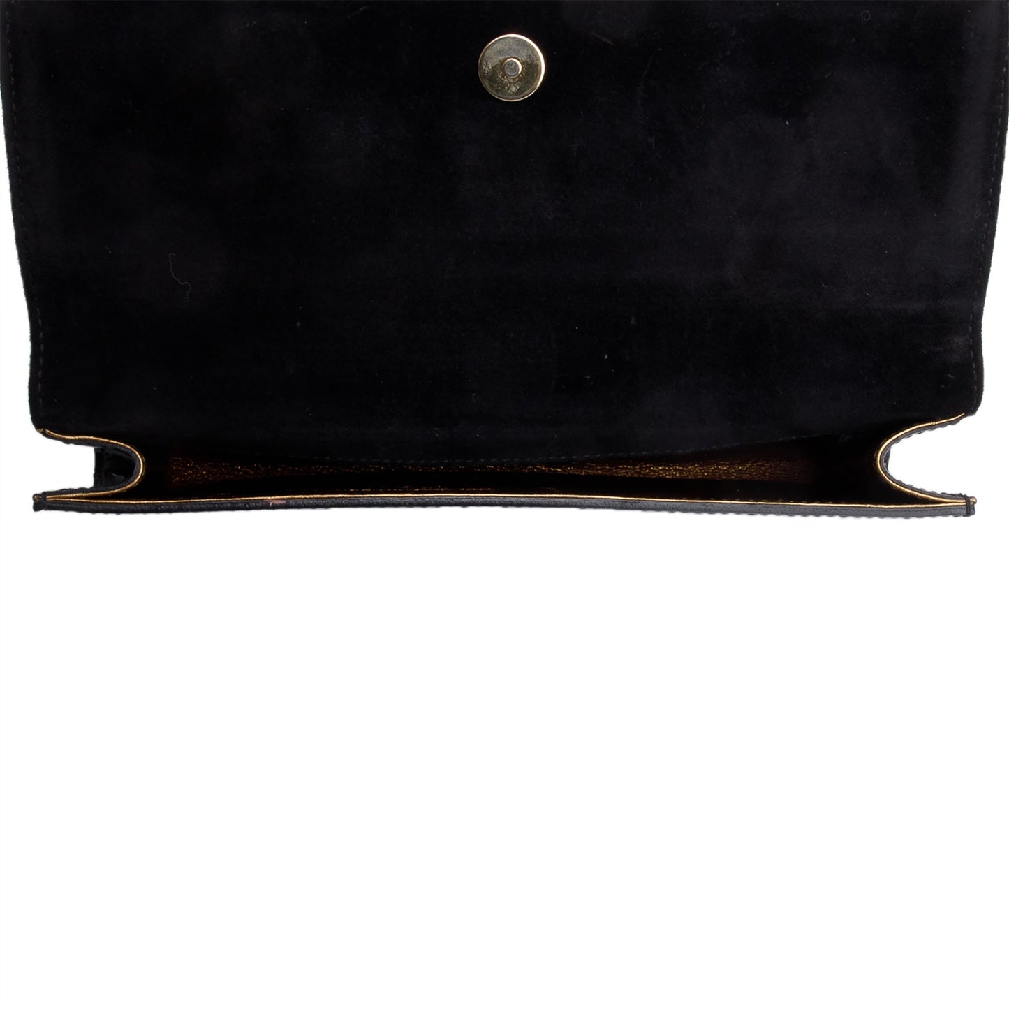 Gucci Black Patent Leather Romy Clutch