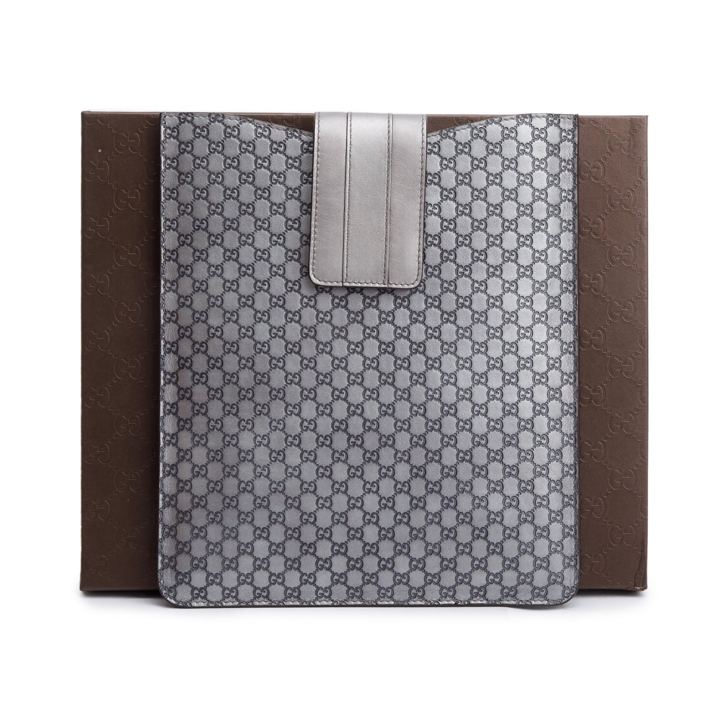 Gucci Grey Microguccissima Leather Ipad Case