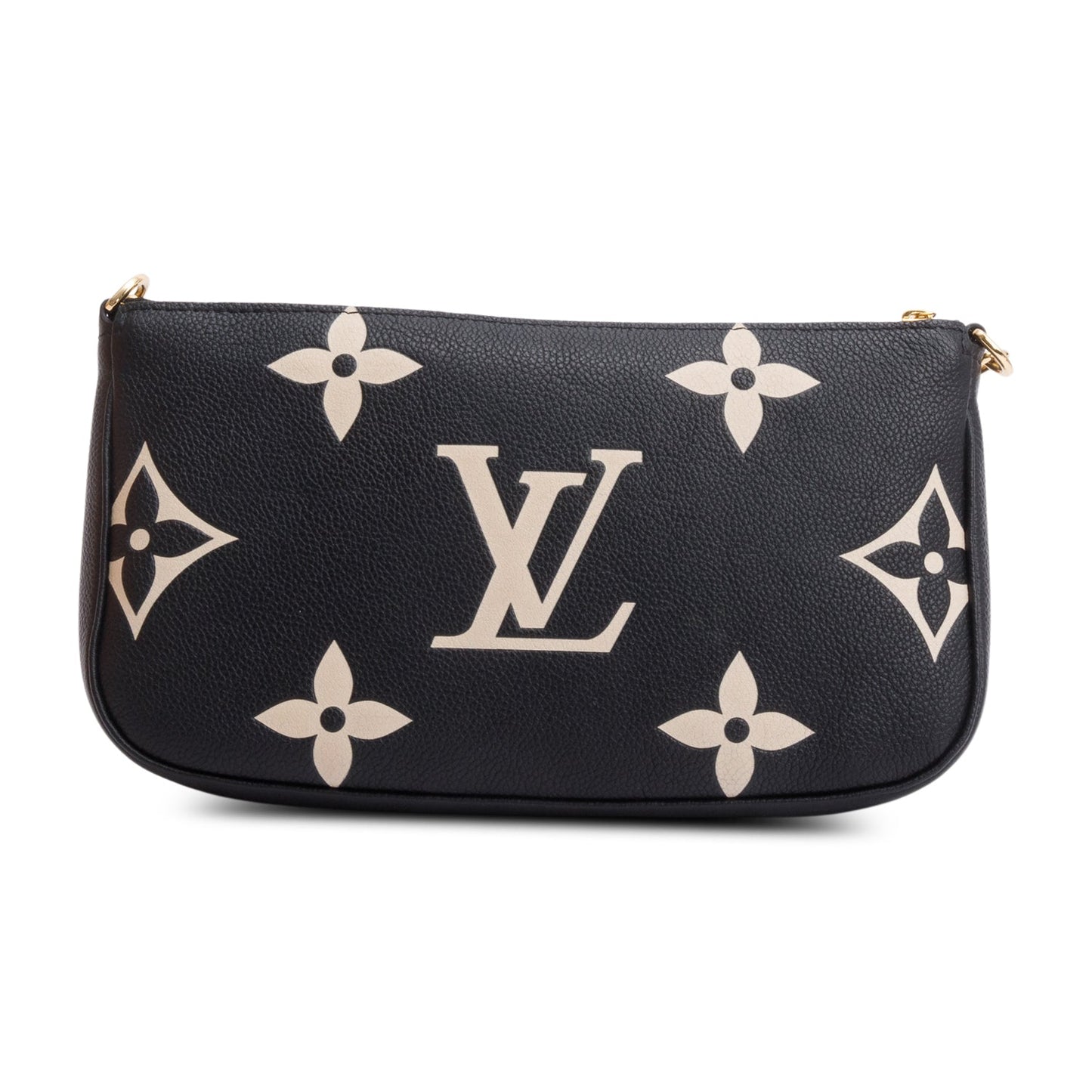 Louis Vuitton 2024 Black Monogram Bicolor Empreinte Leather Pochette Accessoires