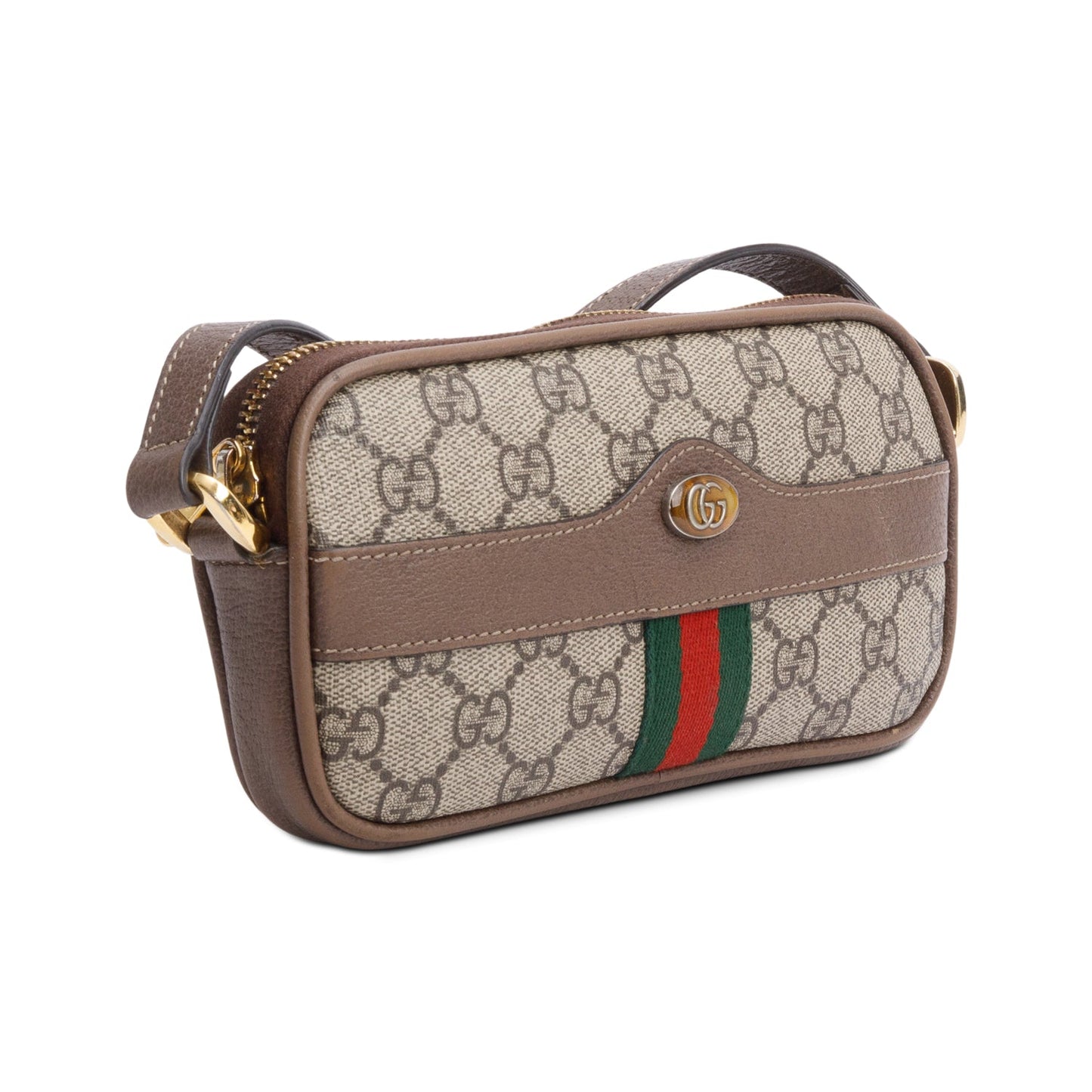 Gucci Beige GG Supreme Ophidia Mini