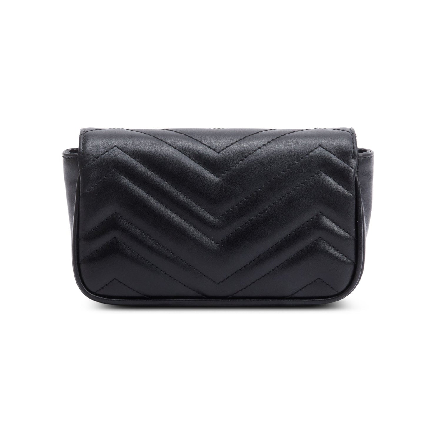 Gucci Black GG Marmont Matelasse Monochrome Belt Bag
