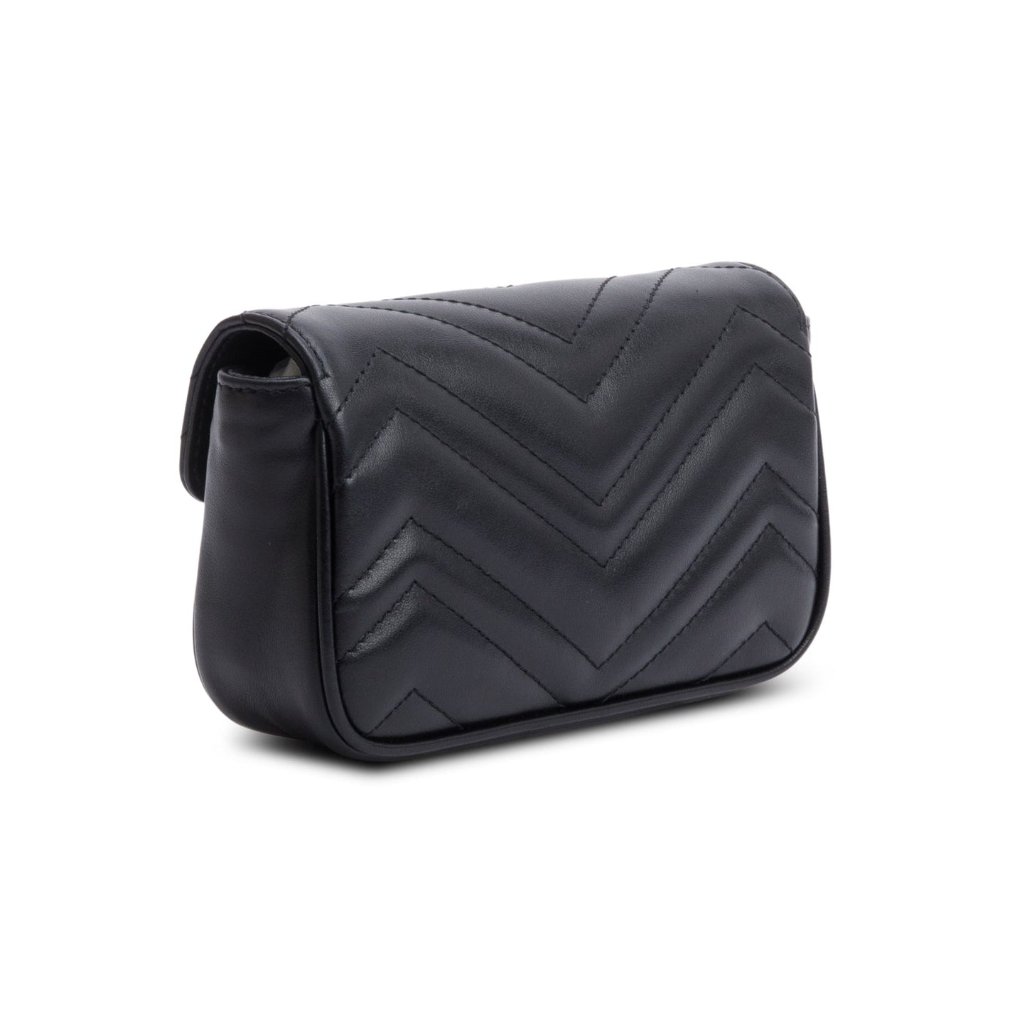 Gucci Black GG Marmont Matelasse Monochrome Belt Bag